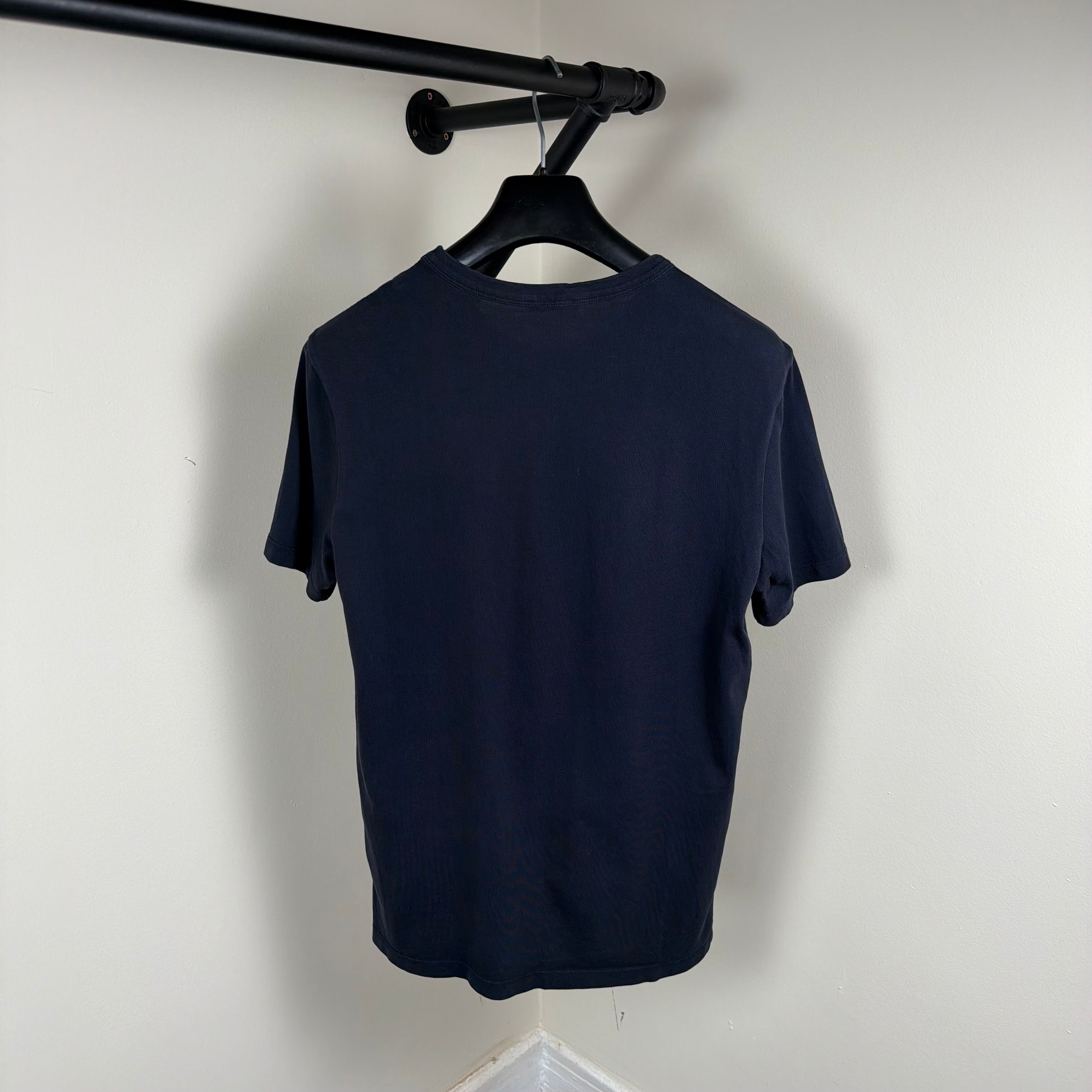 Moncler Navy Spellout T-Shirt - Small 18.75’’