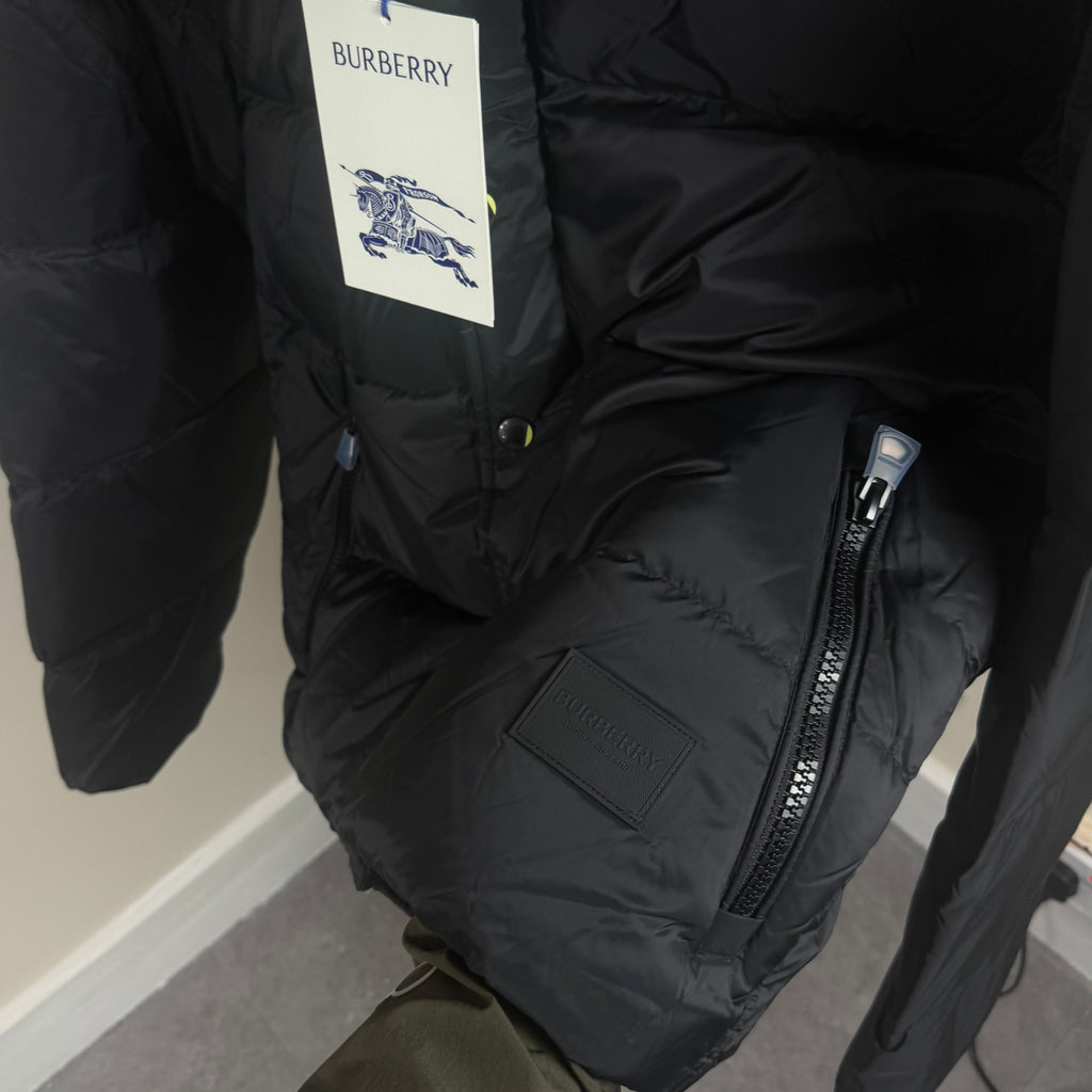 Burberry Halsby Black Check Puffer Jacket - Medium 24’’