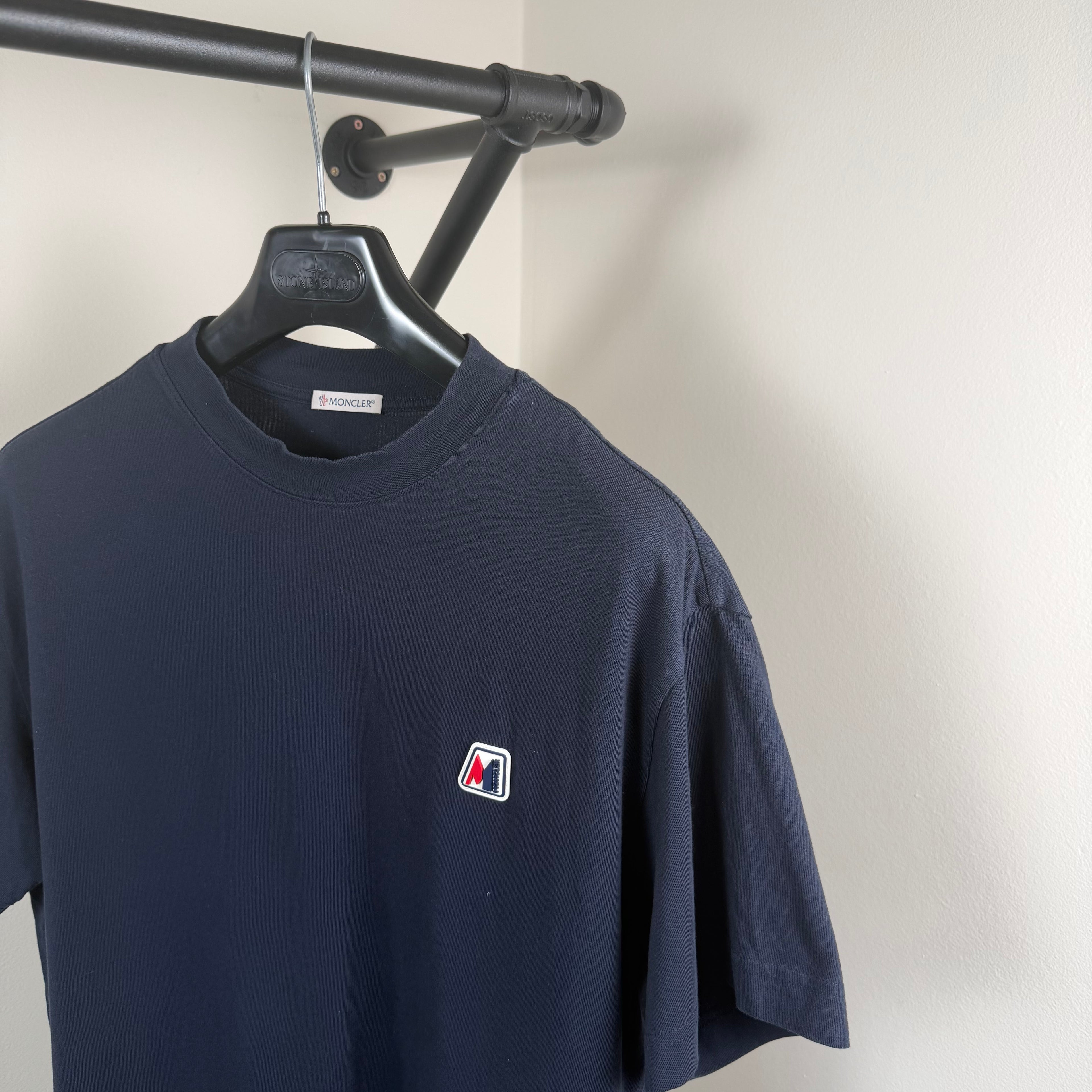 Moncler Navy Logo T-Shirt - Large 22’’
