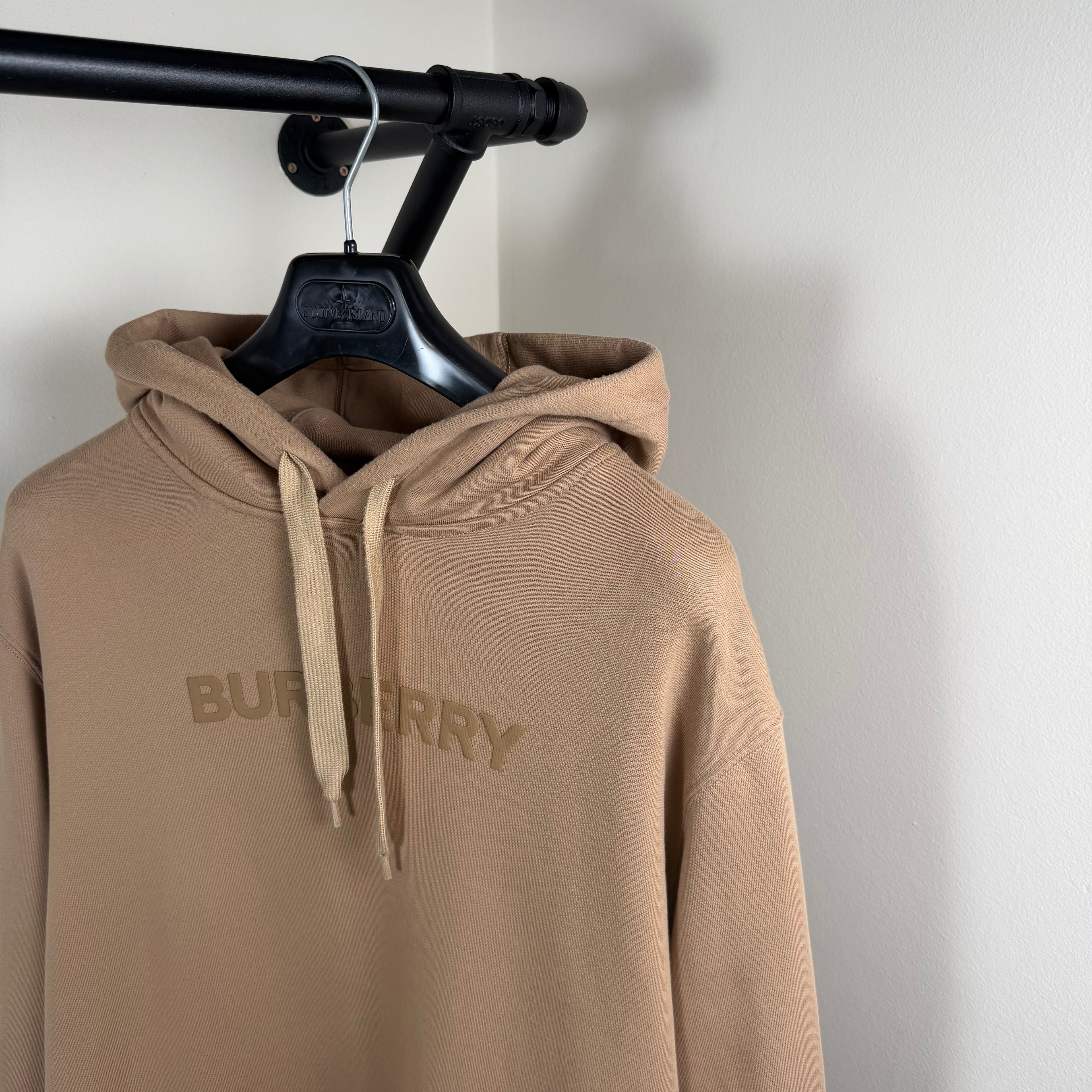 Burberry Biege Spellout Hoodie - XXL 26.5’’