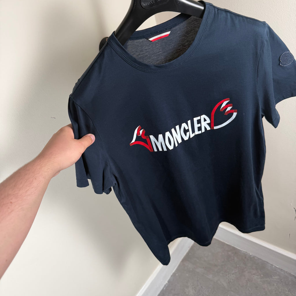 Moncler Navy Logo T-Shirt - Medium 20.5’’