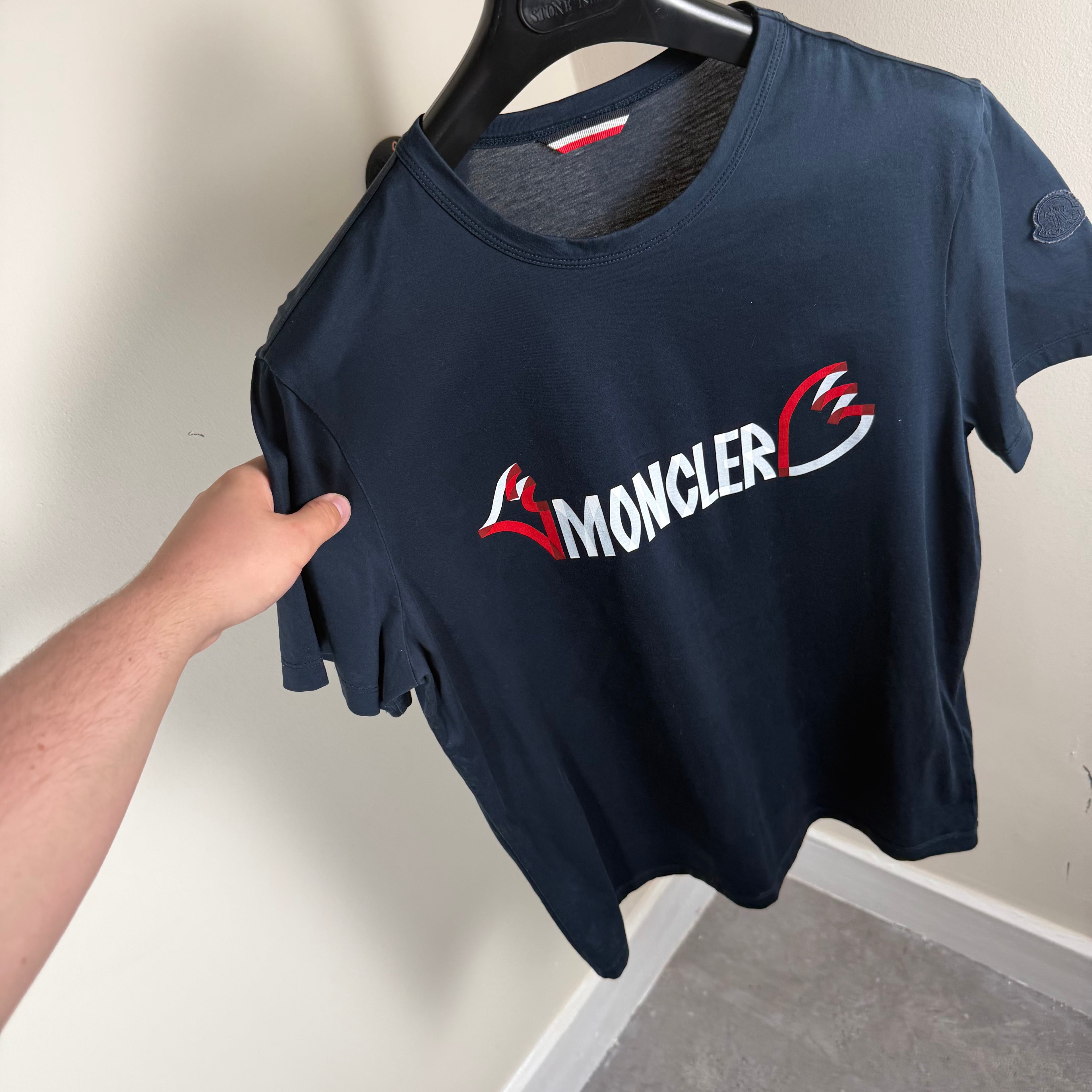 Moncler Navy Logo T-Shirt - Medium 20.5’’