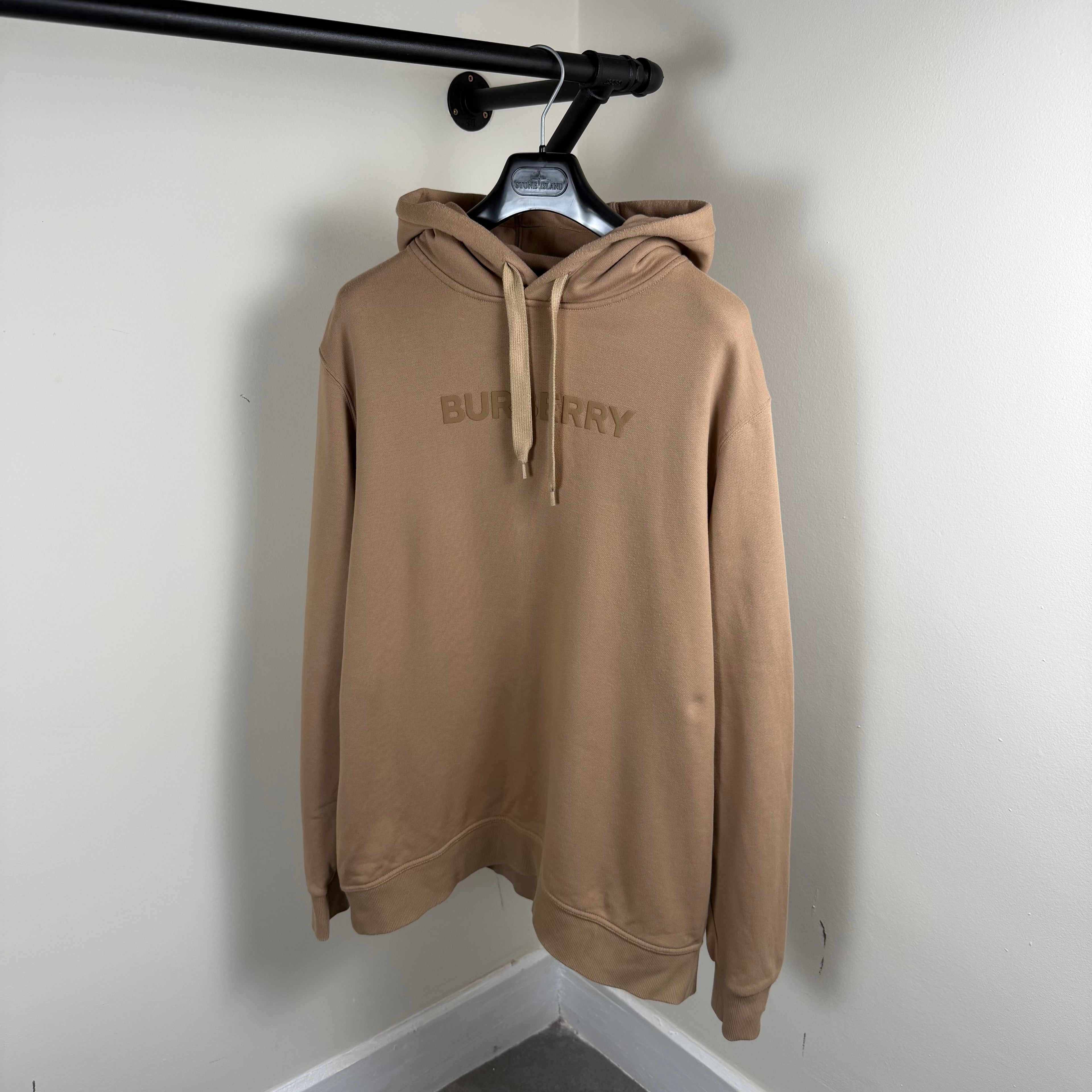 Burberry Biege Spellout Hoodie - XXL 26.5’’