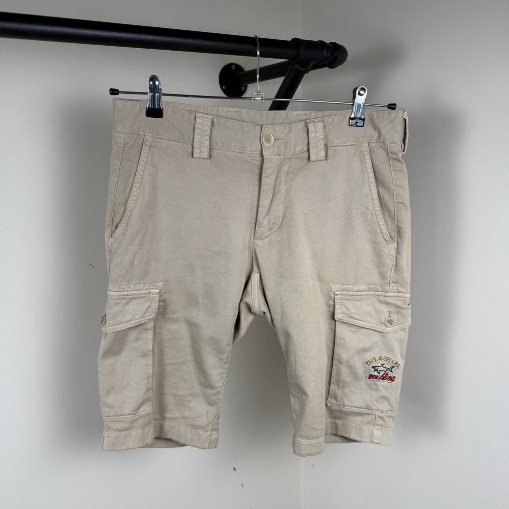 Paul & Shark Biege Cargo Shorts - Small
