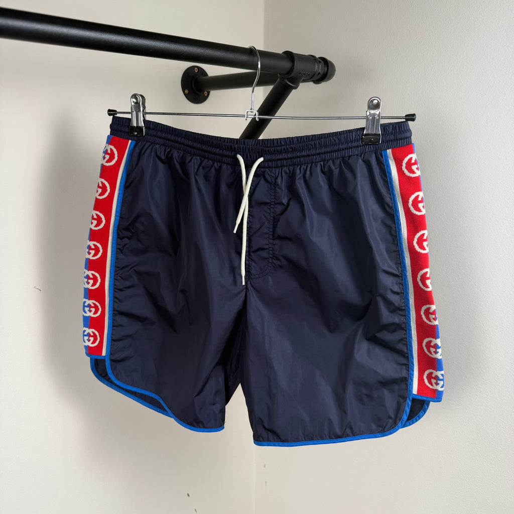 Gucci GG Dark Blue Swimming Shorts - Small (32w)