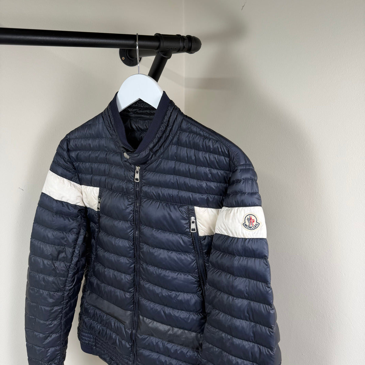 Moncler Foret Giubbotto Navy Jacket - Fits M 21.5’’ (Size 4)