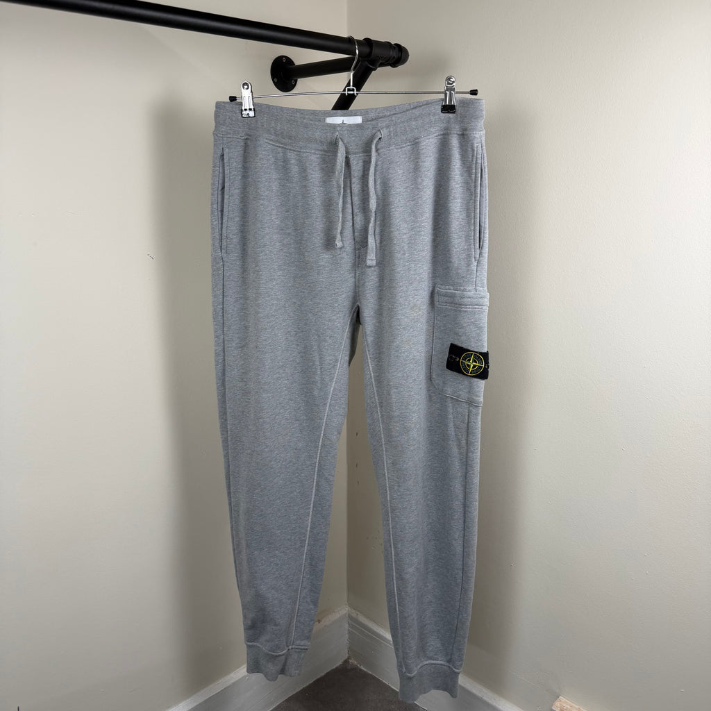 Stone Island Grey Cotten Joggers - Large