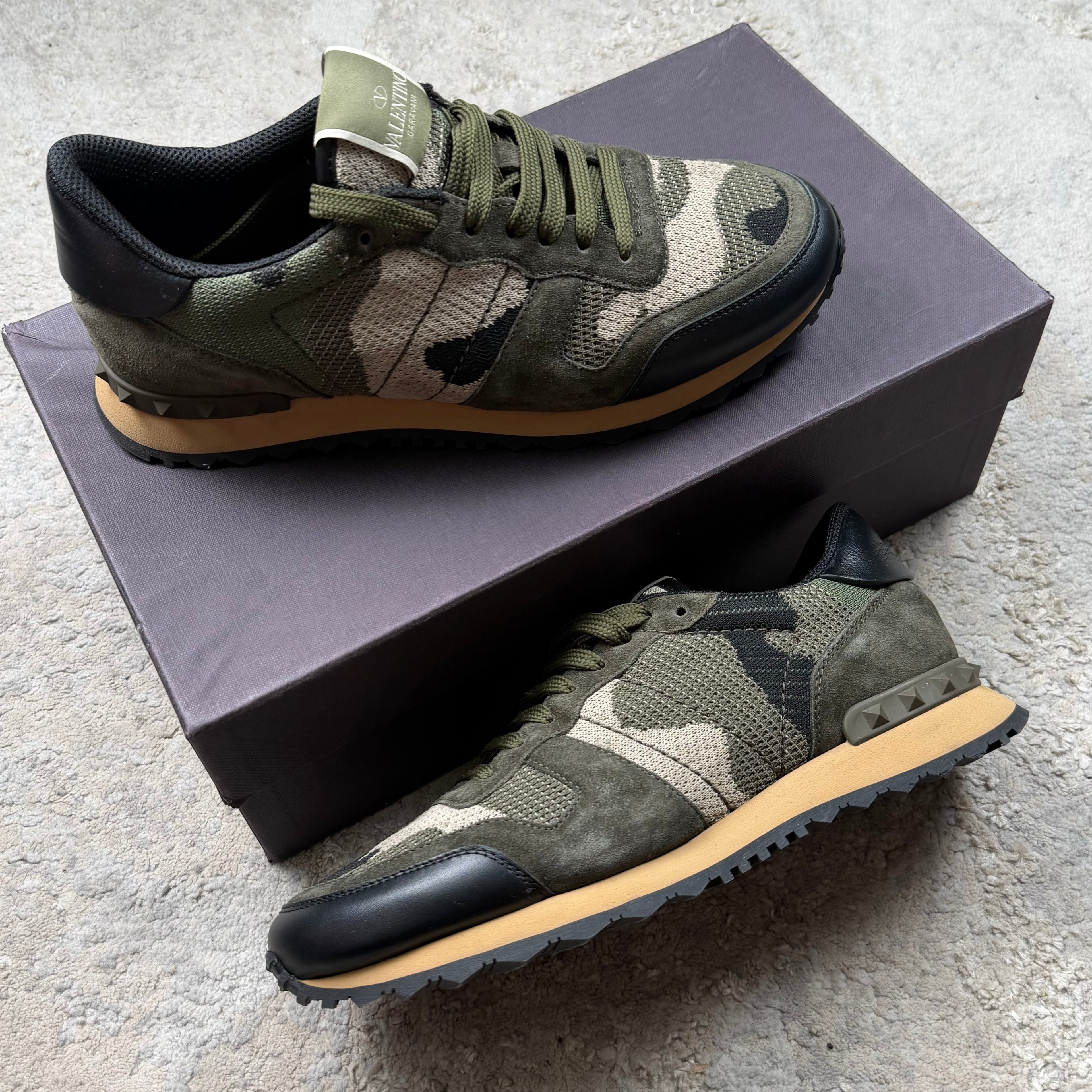 Valentino Garavani Green Camo Trainer’s - 7UK