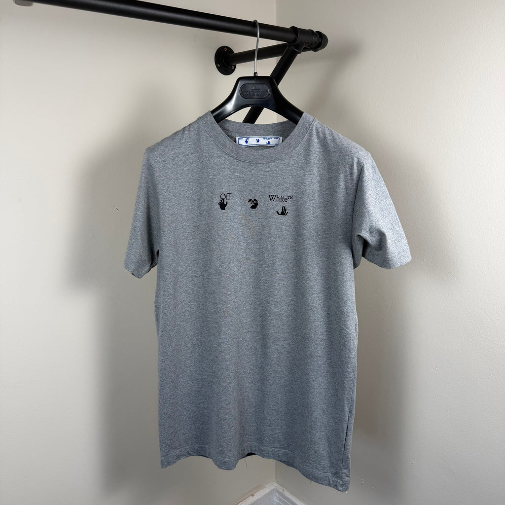 Off White Grey Cross T-Shirt - Small 19’’