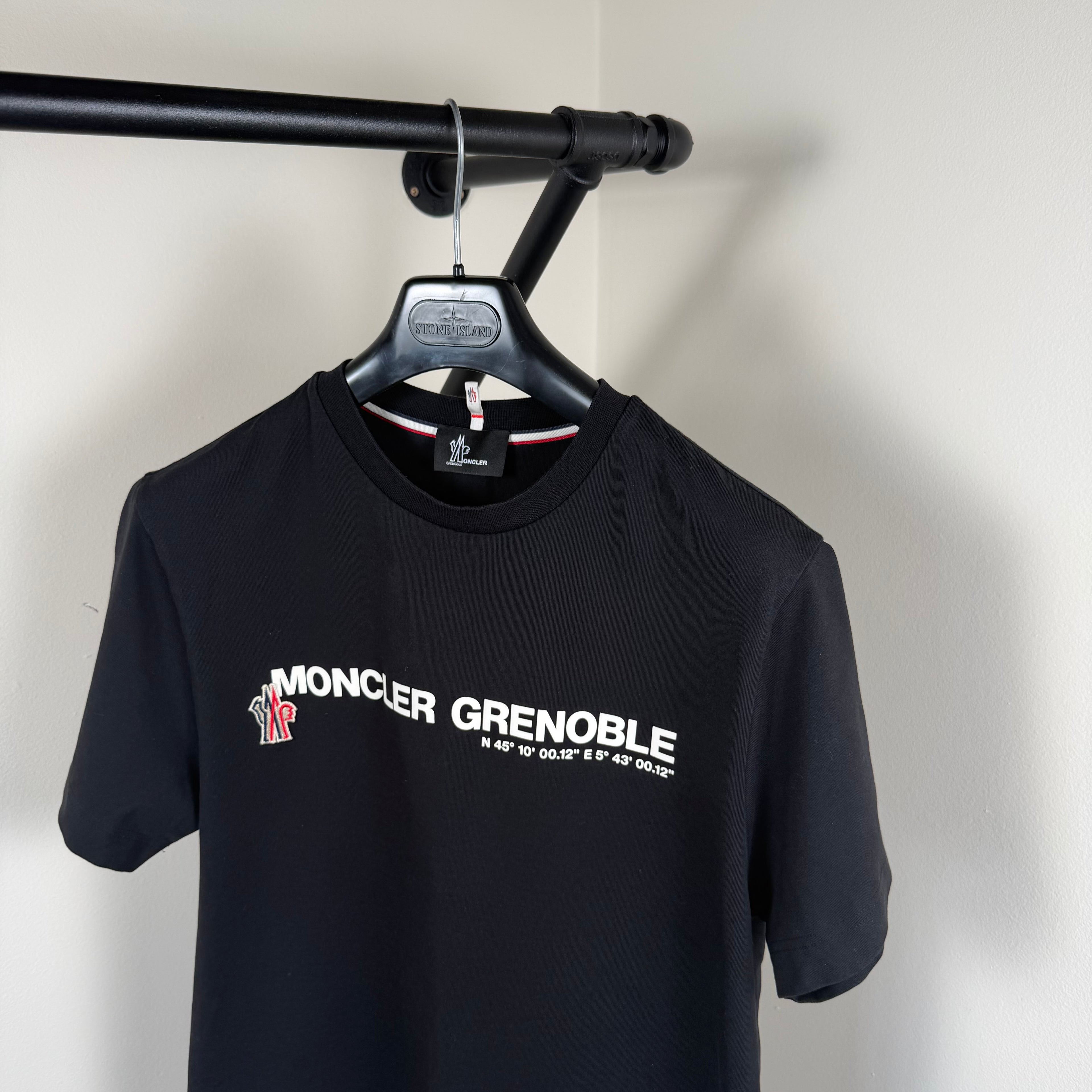 Moncler Black Grenoble T-Shirt - Medium 19.5’’