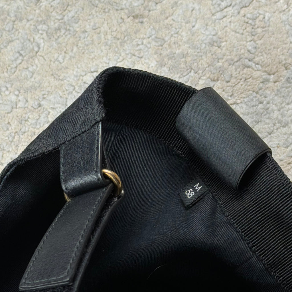 Gucci Black Canvas Baseball Cap - Medium (58cm)