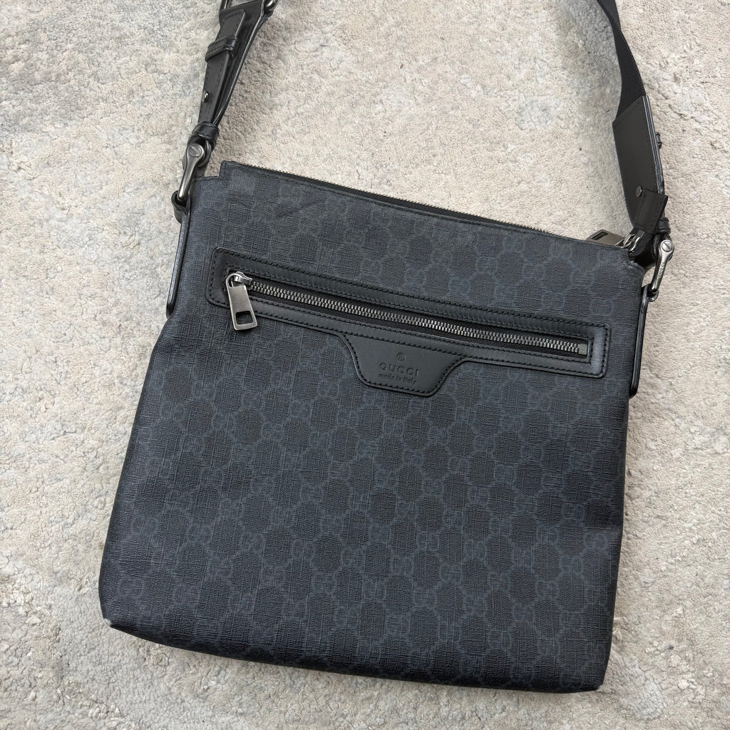 Gucci GG Grey Messenger Bag - Larger Model