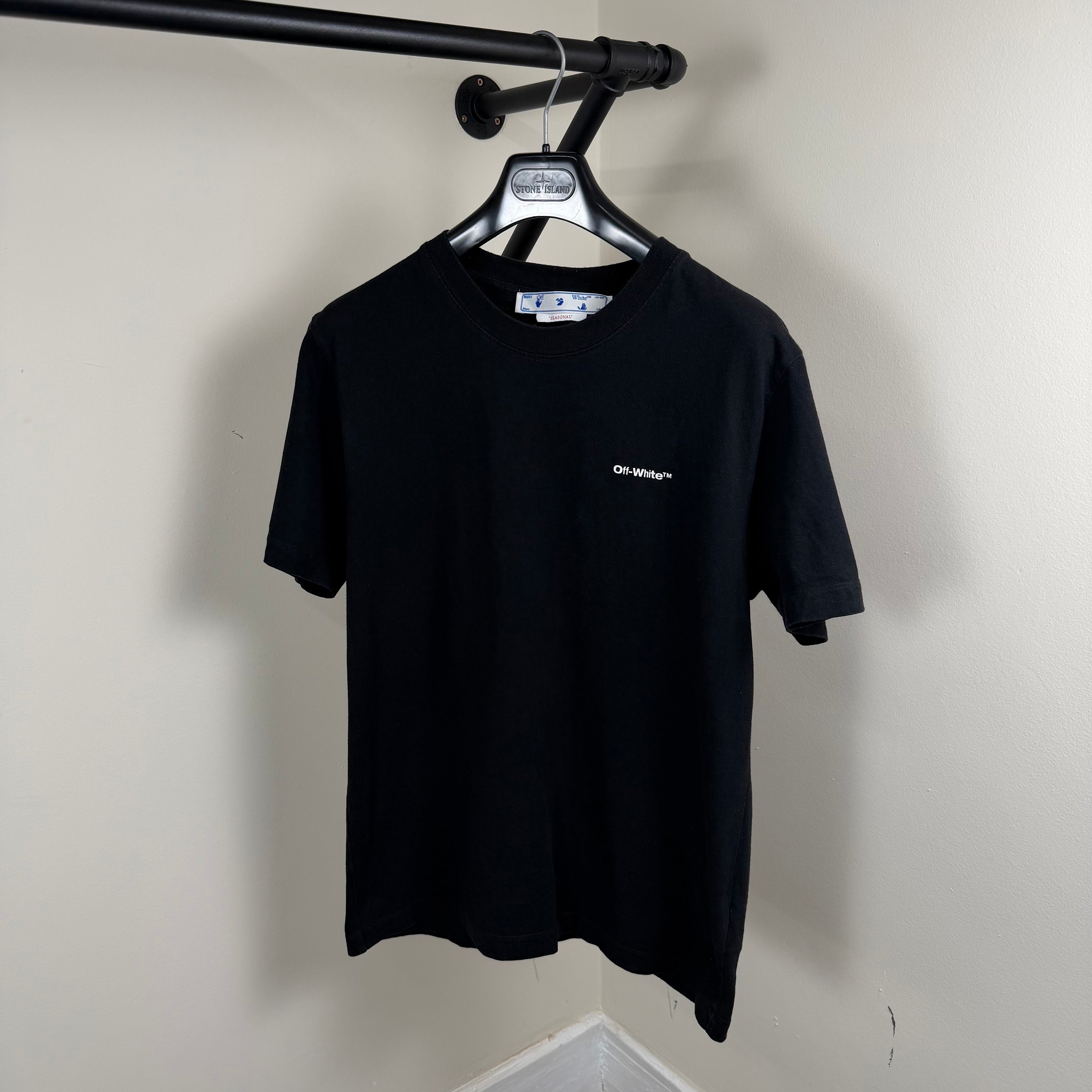 Off White Black Scribble T-Shirt - Large 20.5’’
