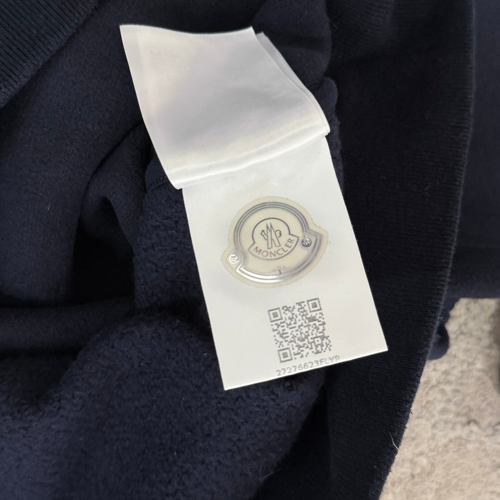 Moncler Double Badge Navy Zip Up Hoodie - XL 23’’