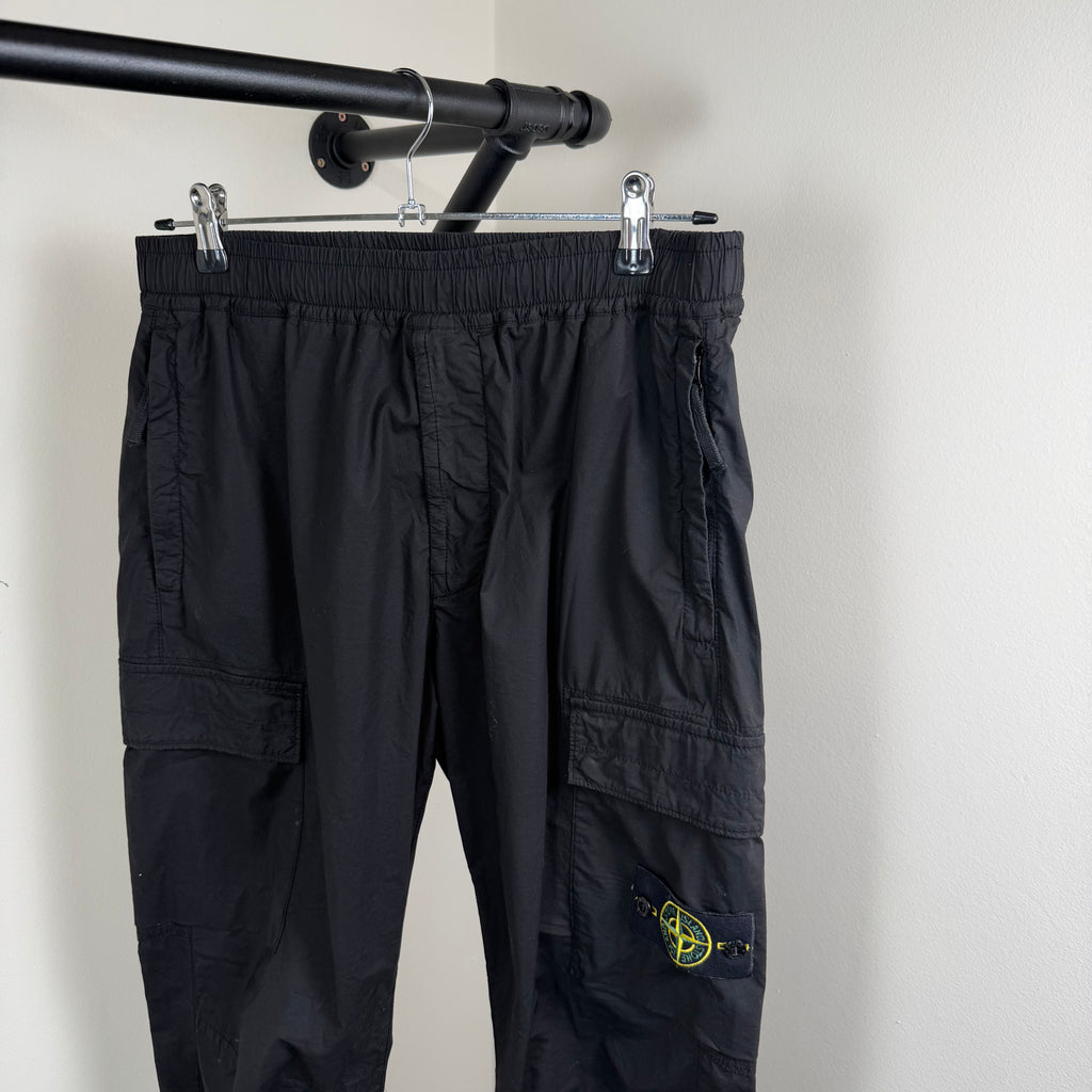 Stone Island Black Cargo Pants - 32W