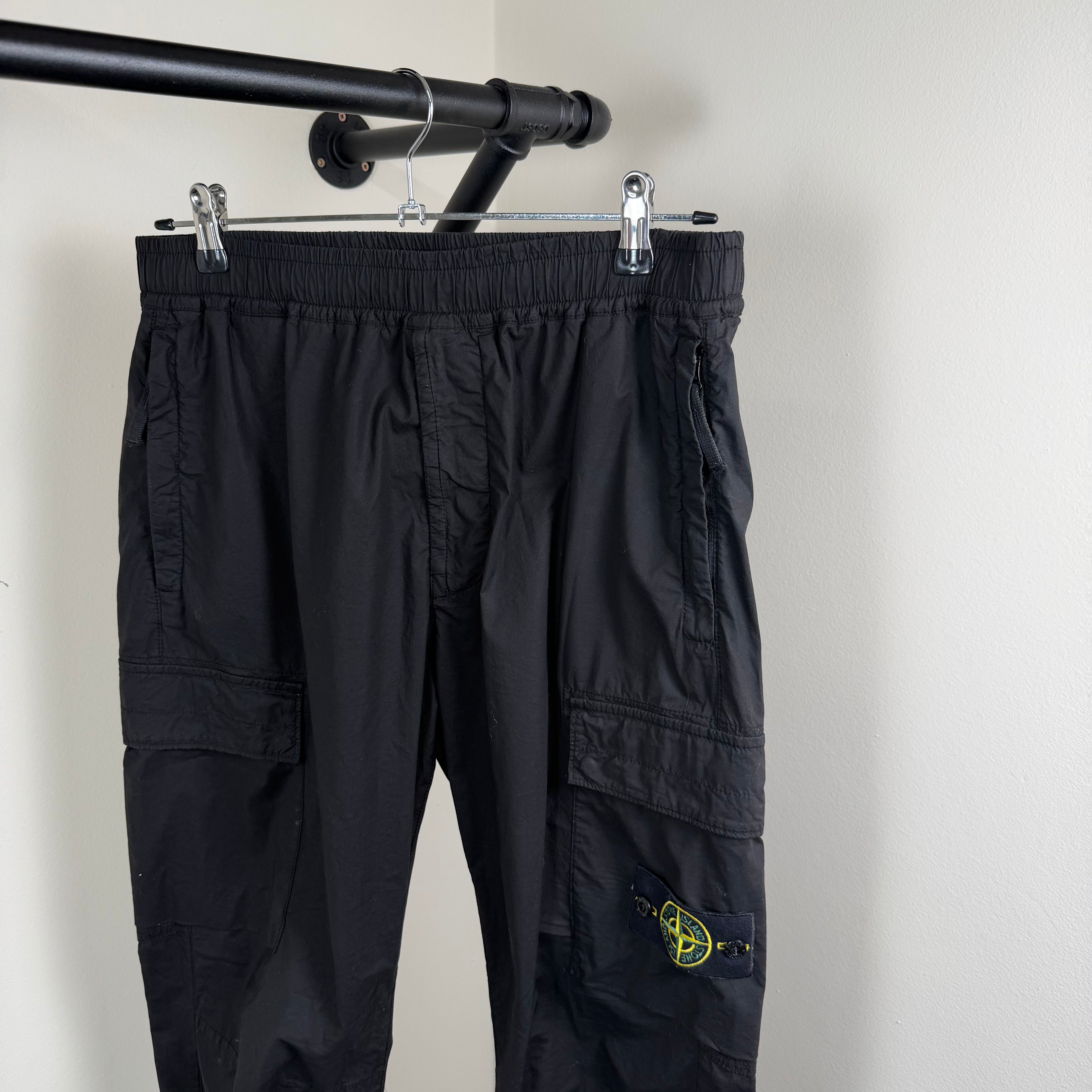 Stone Island Black Cargo Pants - 32W