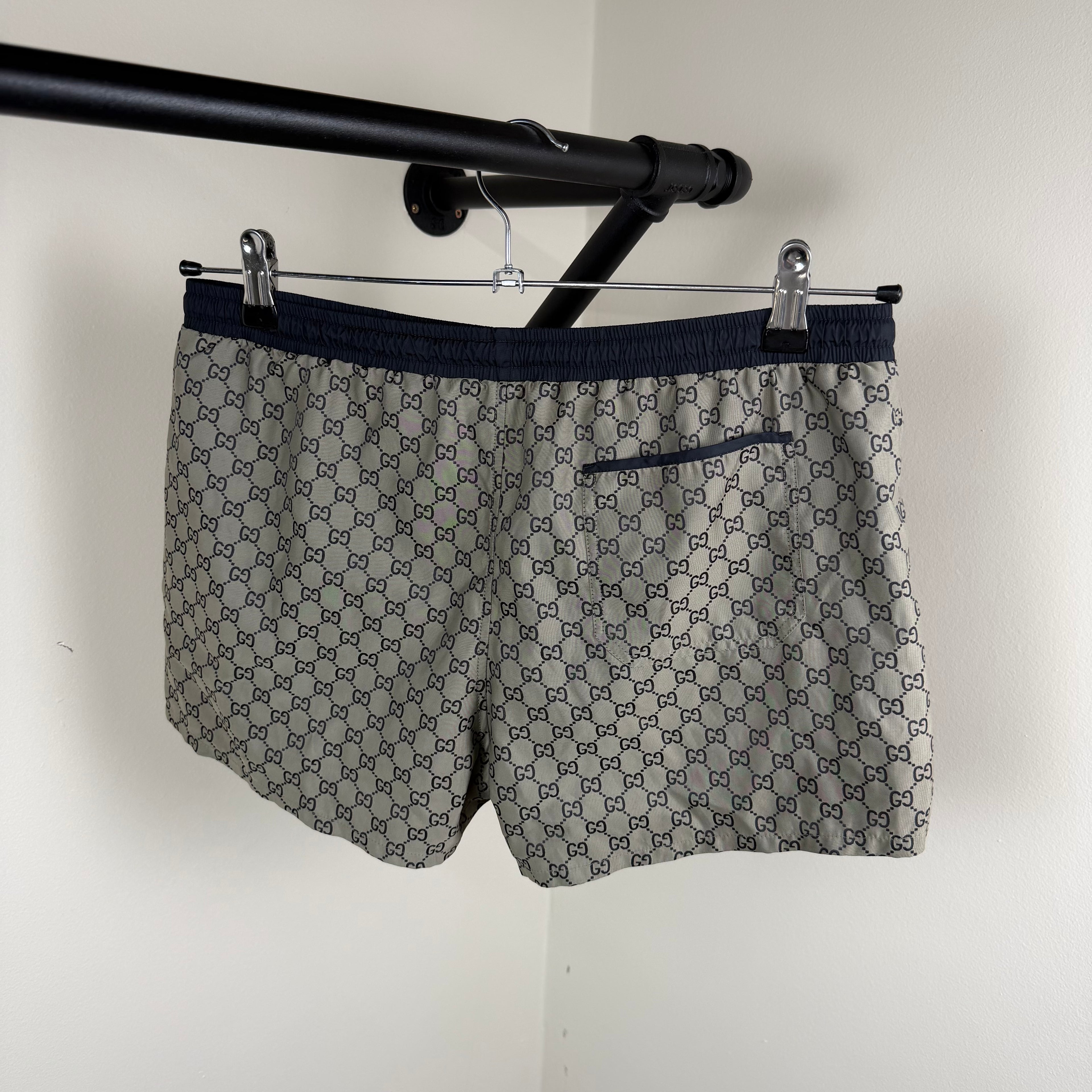 Gucci Monogram Biege Swimming Shorts - Medium