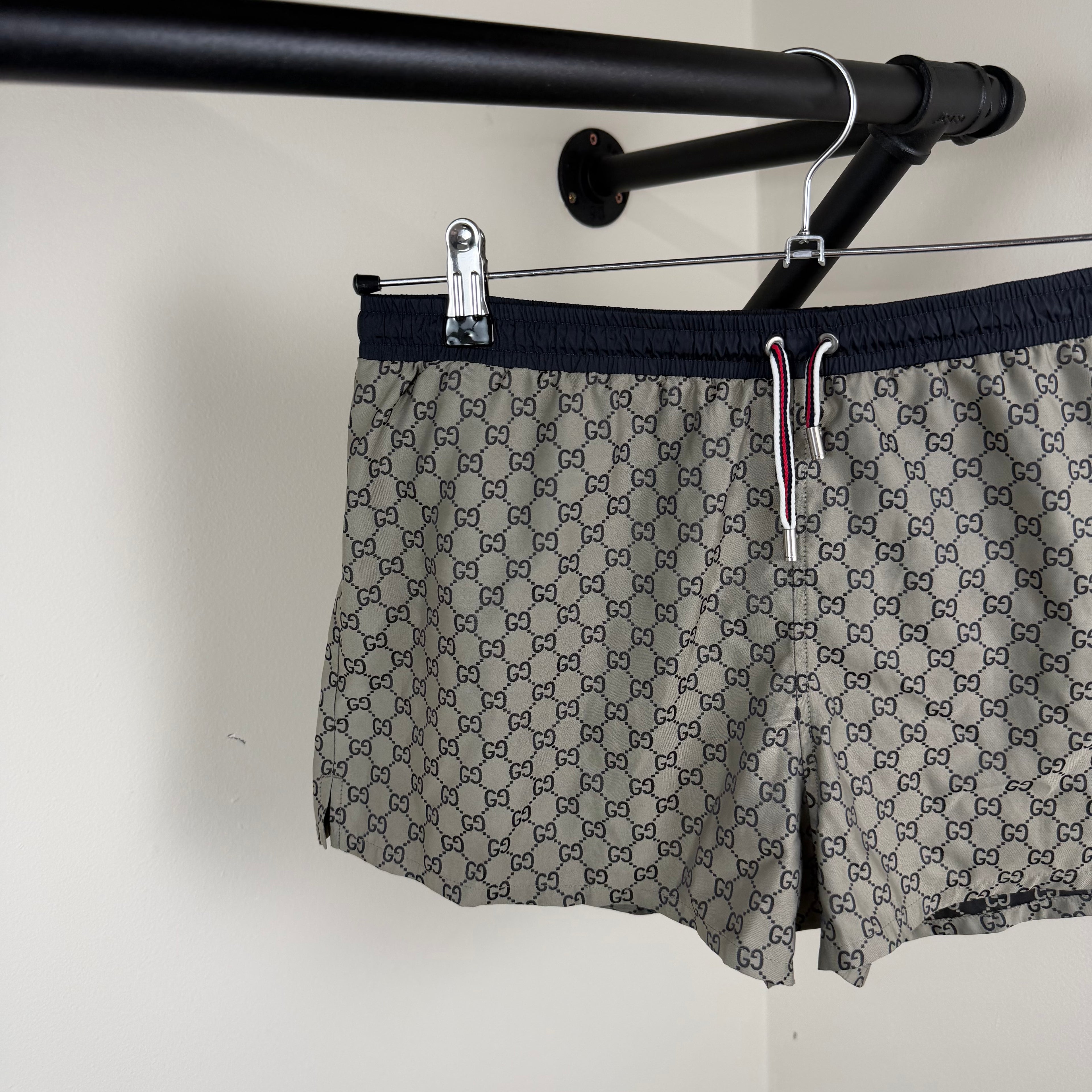 Gucci Monogram Biege Swimming Shorts - Medium