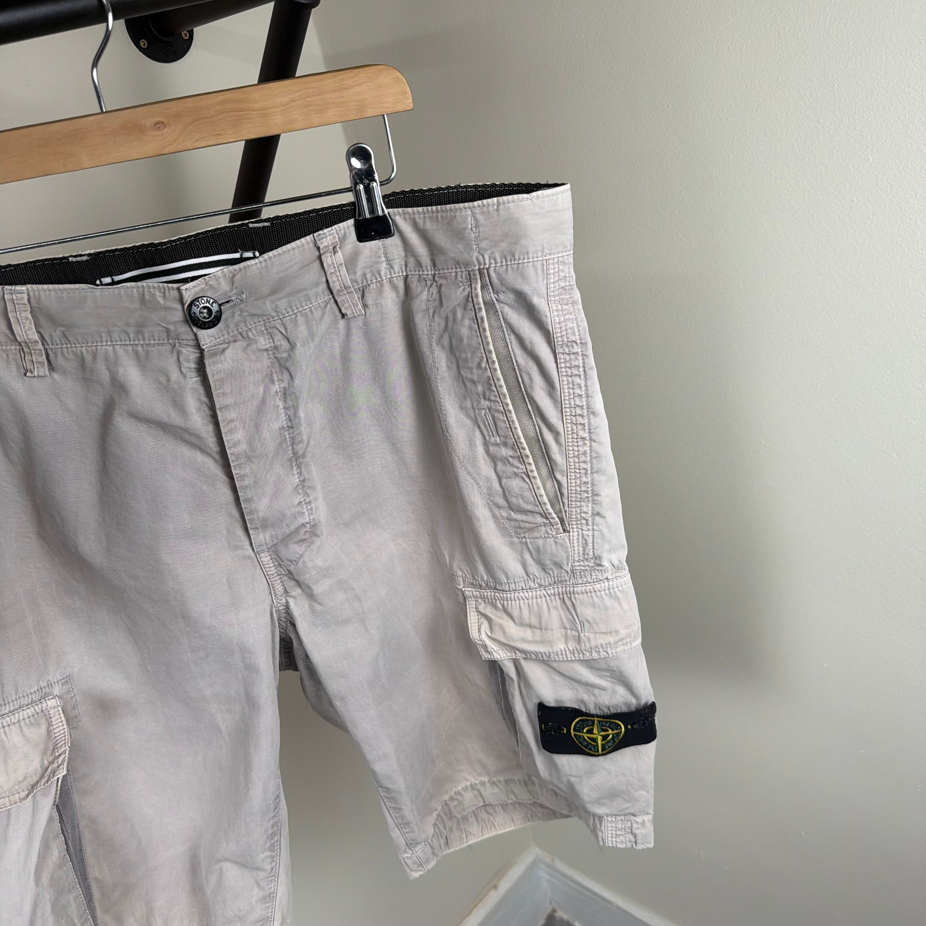 Stone Island Biege Cargo Shorts - 36W