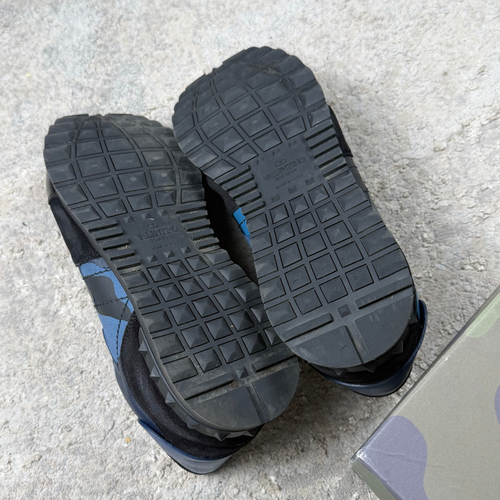 Valentino Garavani Blue Camo Trainer’s - 10/10.5UK