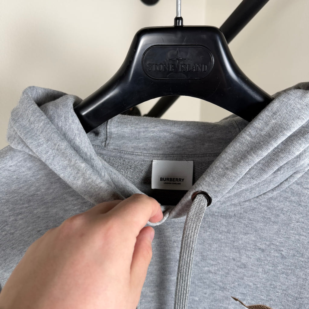 Burberry TB Grey Hoodie - Medium 22’’