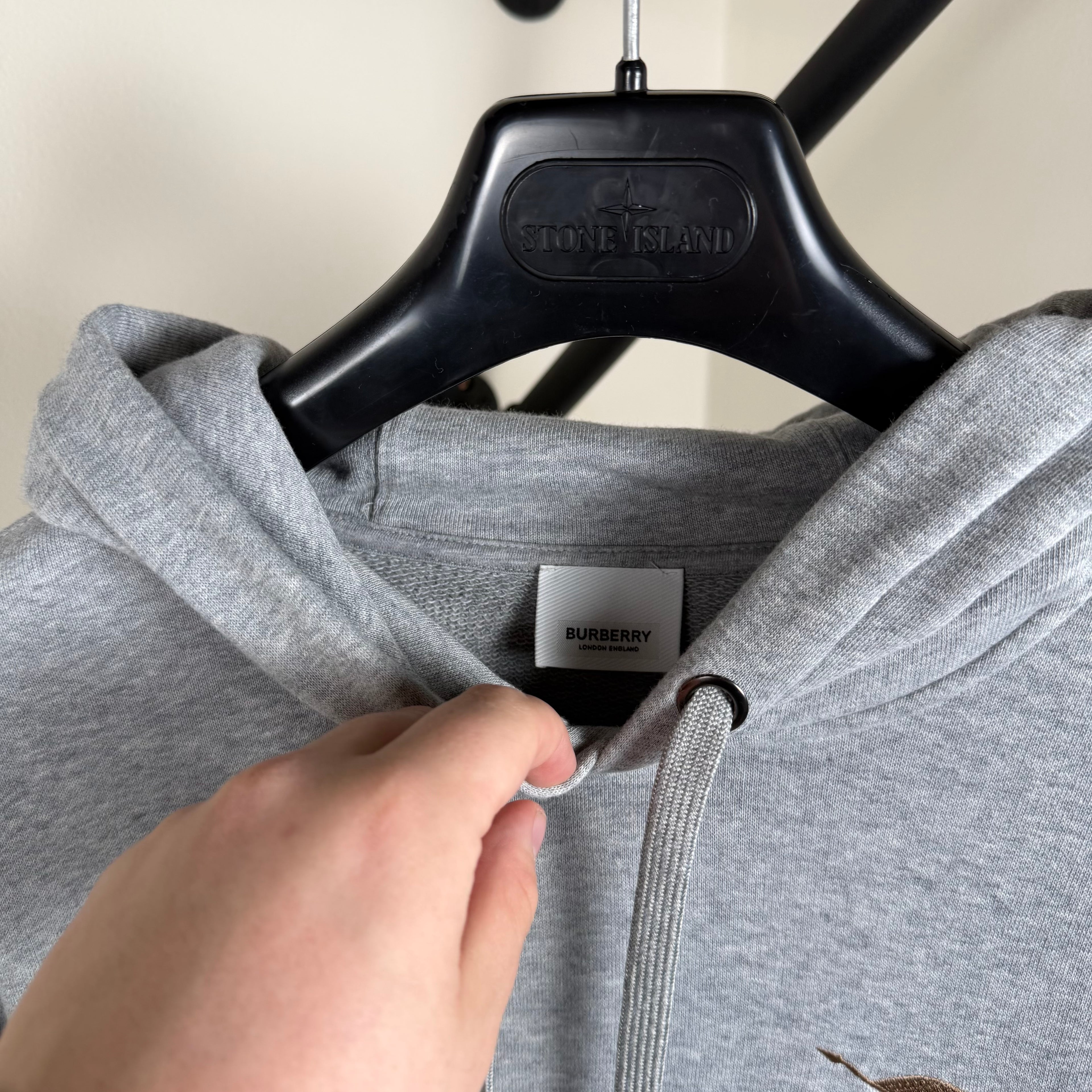 Burberry TB Grey Hoodie - Medium 22’’