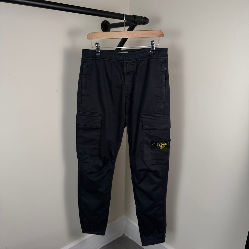 Stone Island Black Cargo Pants - 32W