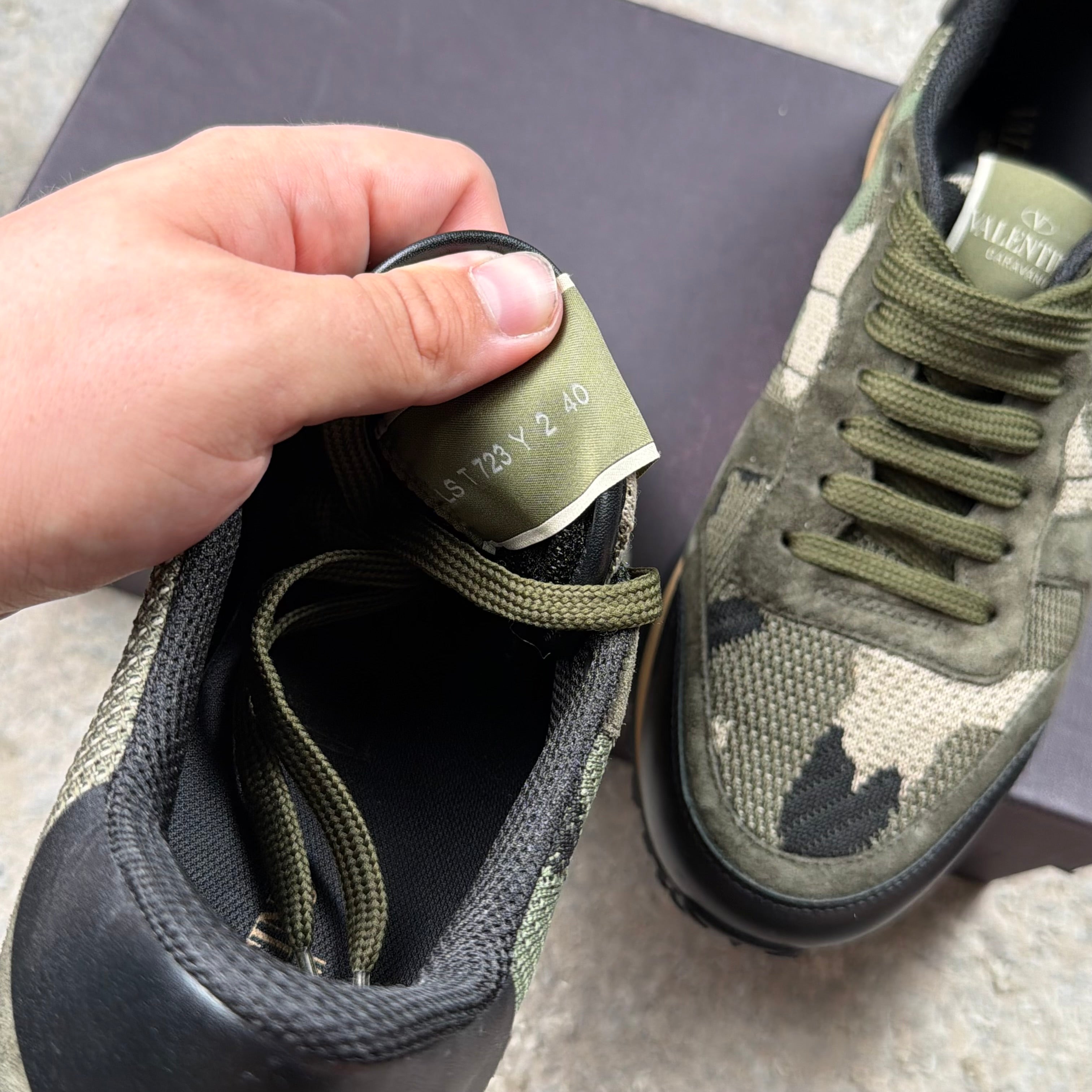 Valentino Garavani Green Camo Trainer’s - 7UK