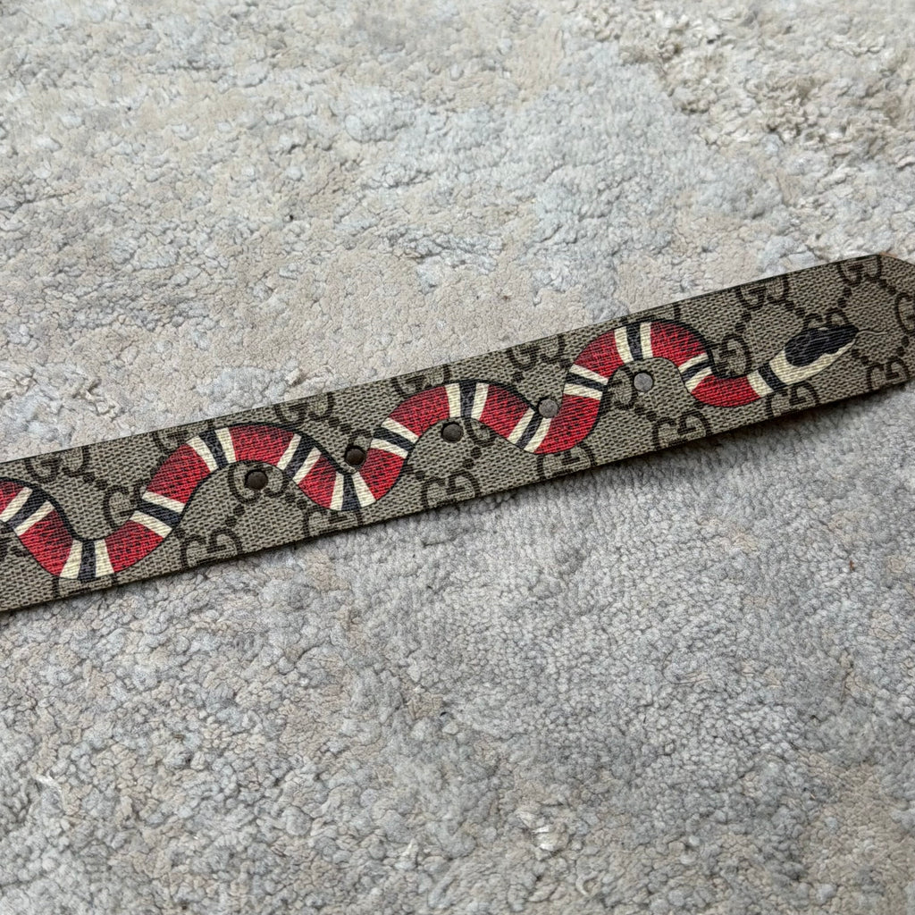 Gucci GG Supreme Snake Belt - 30W