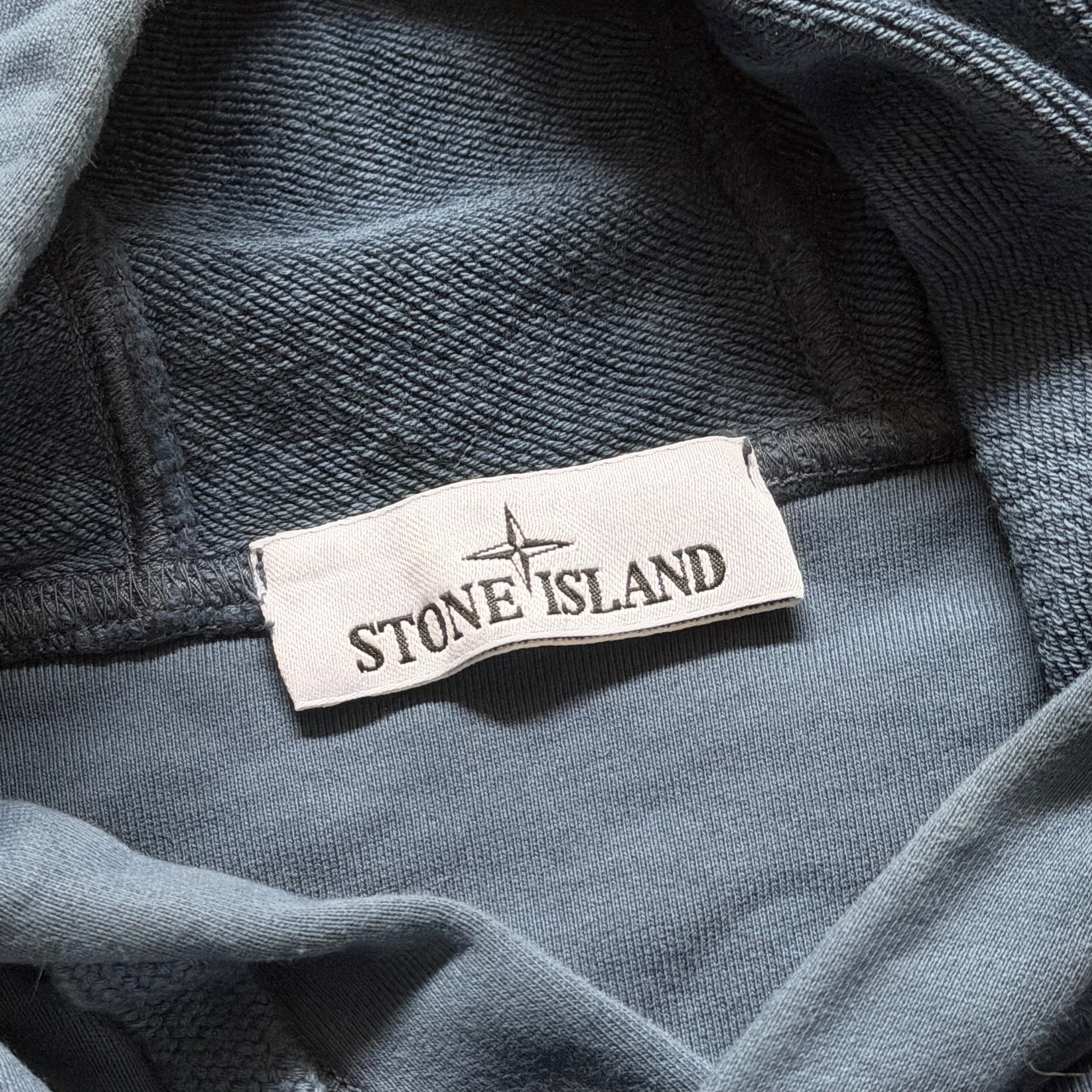 Stone Island Blue Pullover Hoodie - Medium 21’’