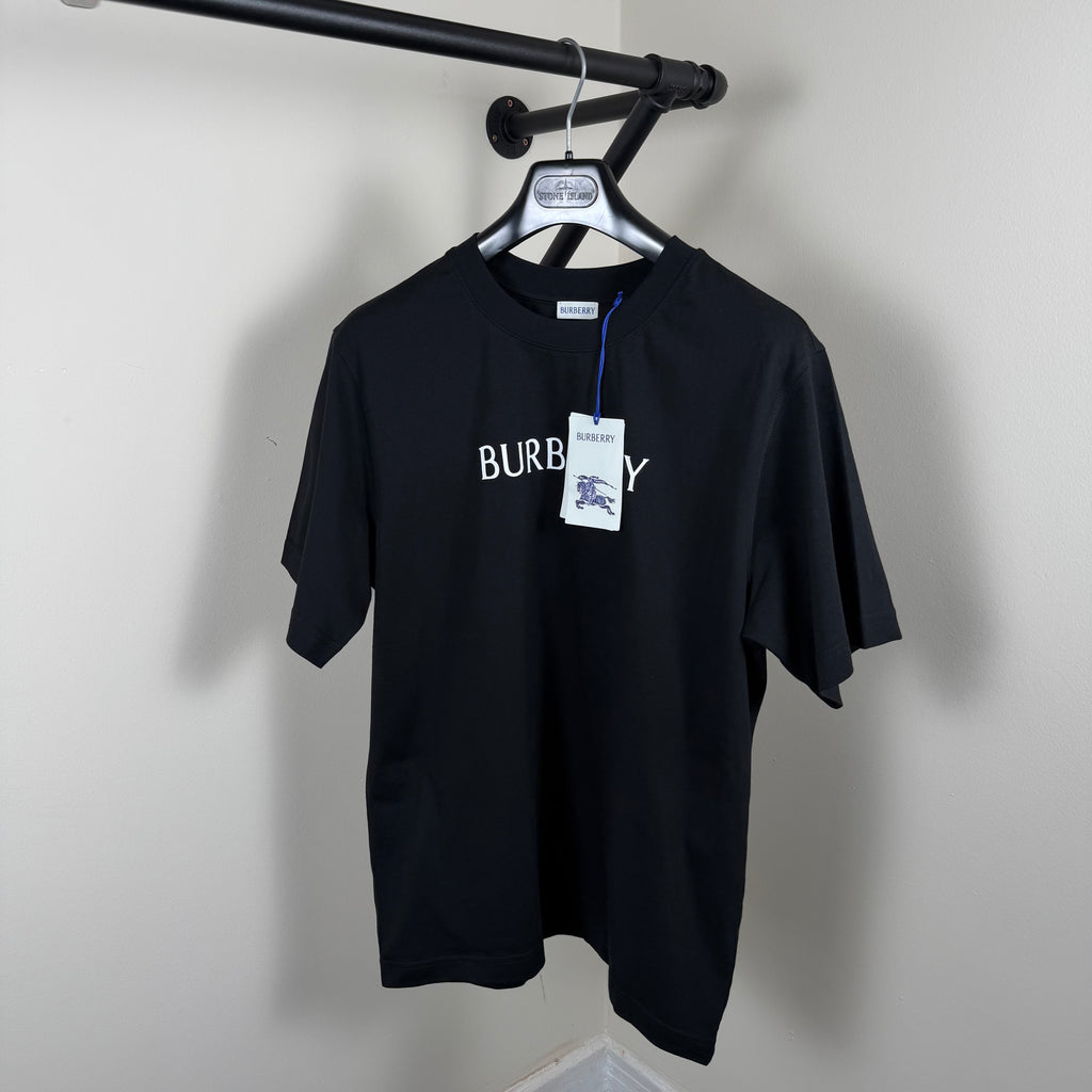 Burberry Black Spellout T-Shirt - Medium 21.5’’