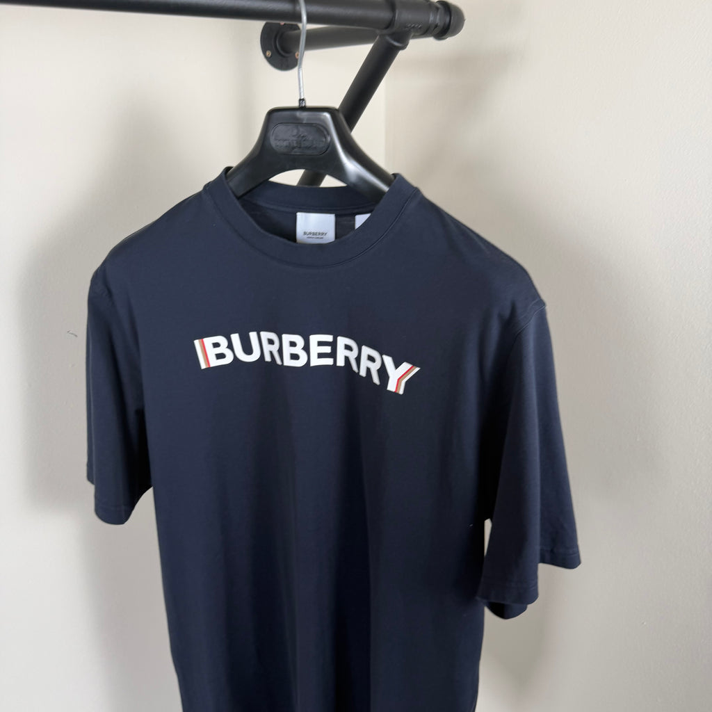 Burberry Navy Print T-Shirt - M/L 21.5’’