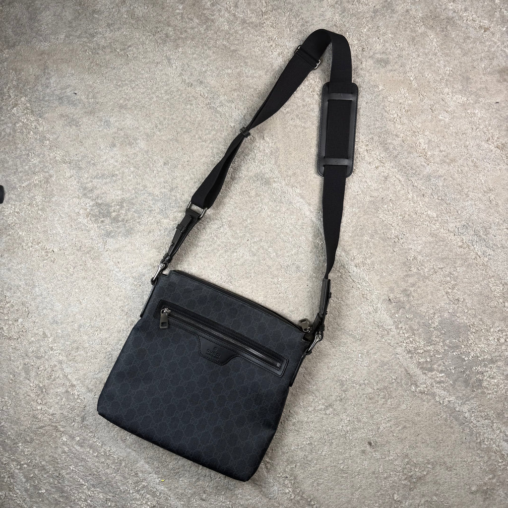 Gucci GG Grey Messenger Bag - Larger Model