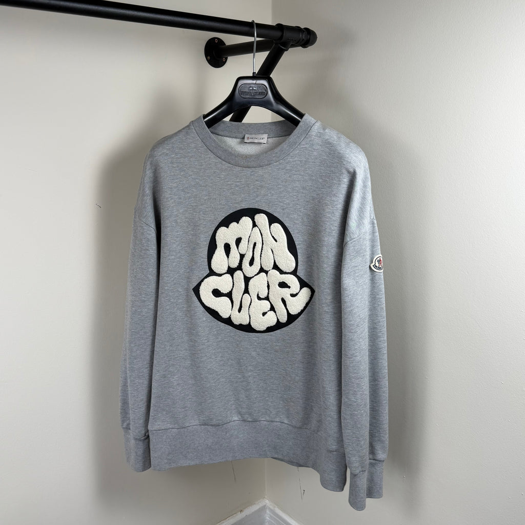 Moncler Graphic Swirl Grey Crewneck - XL 22’’