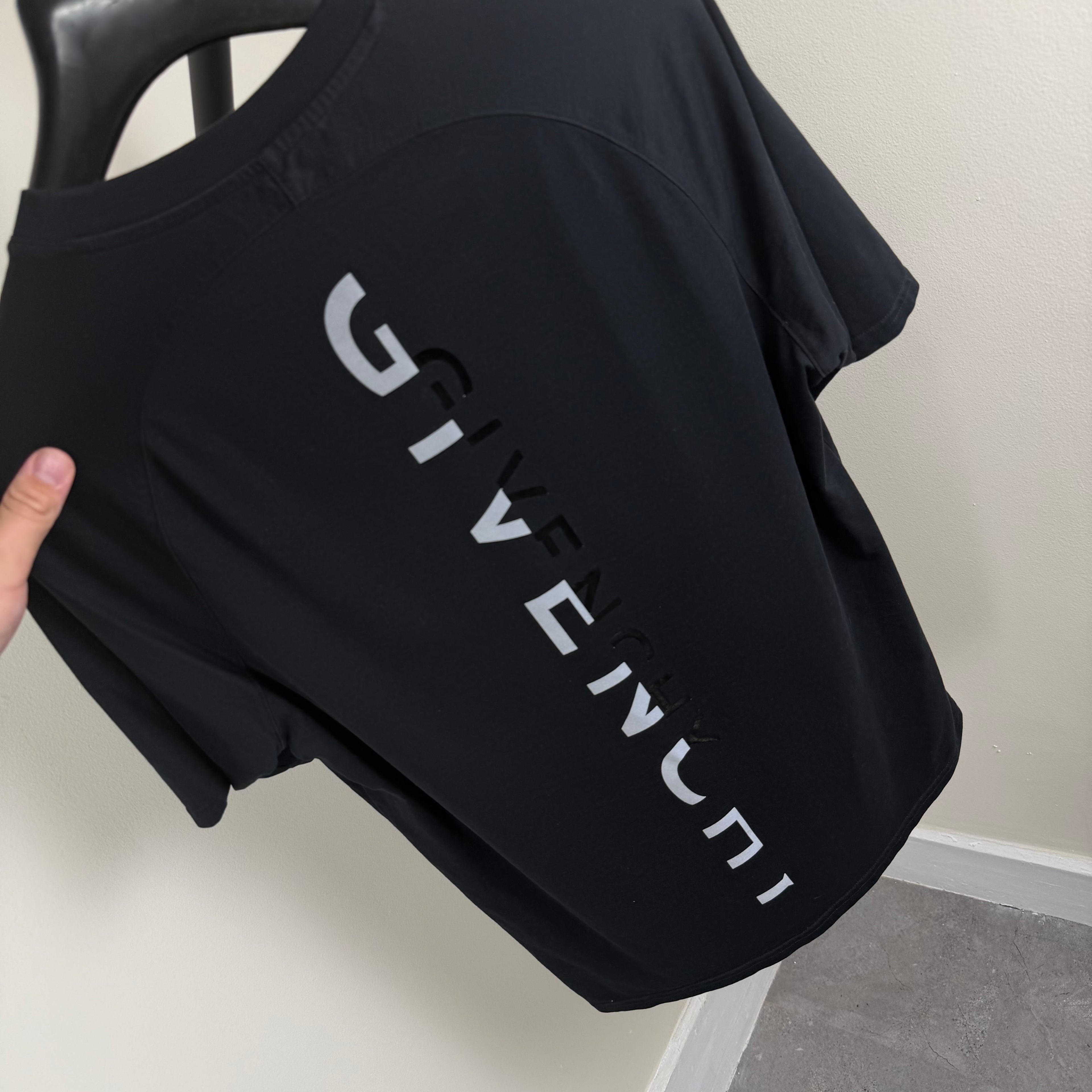Givenchy Reflective Back Logo T-Shirt - Small 19’’