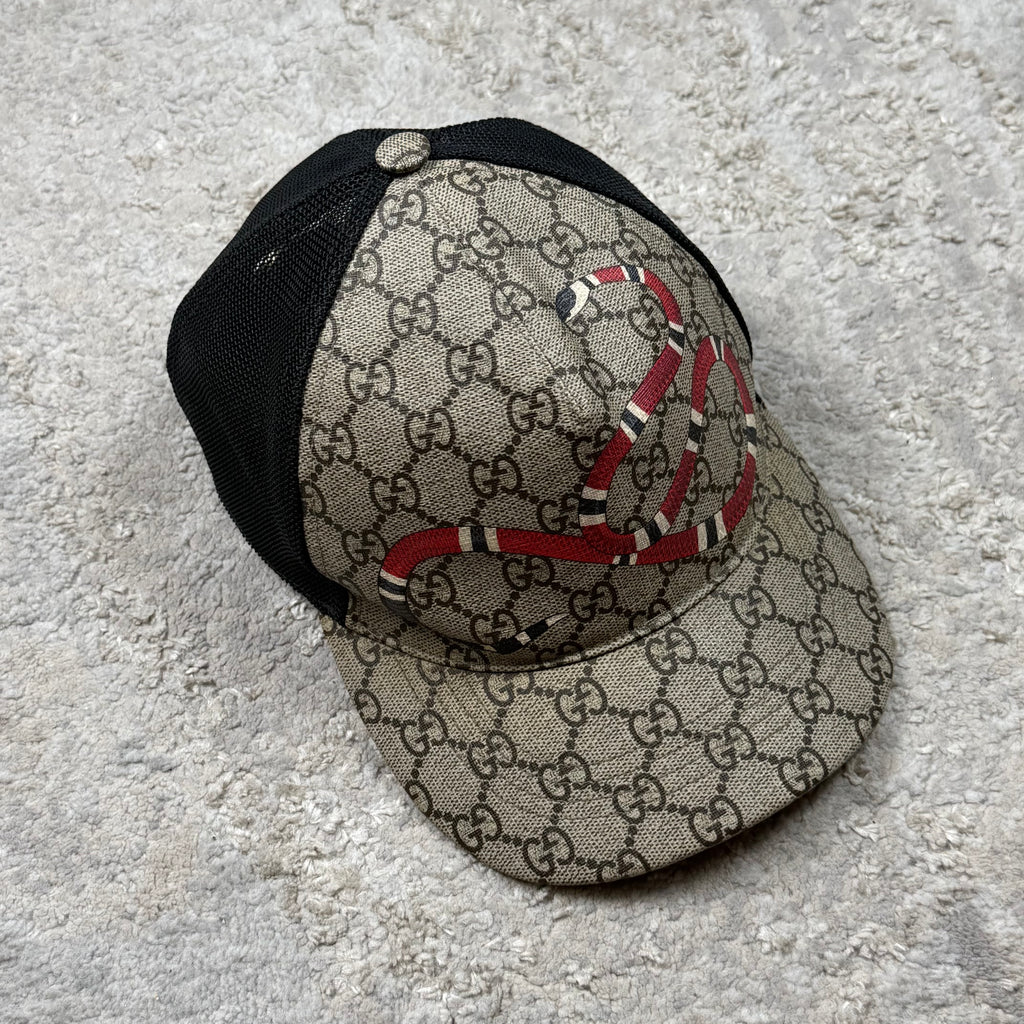 Gucci Biege Snake Baseball Cap - Small (57cm)