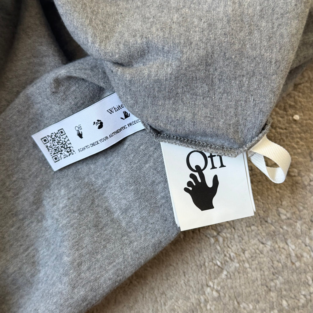 Off White Grey Cross T-Shirt - Small 19’’