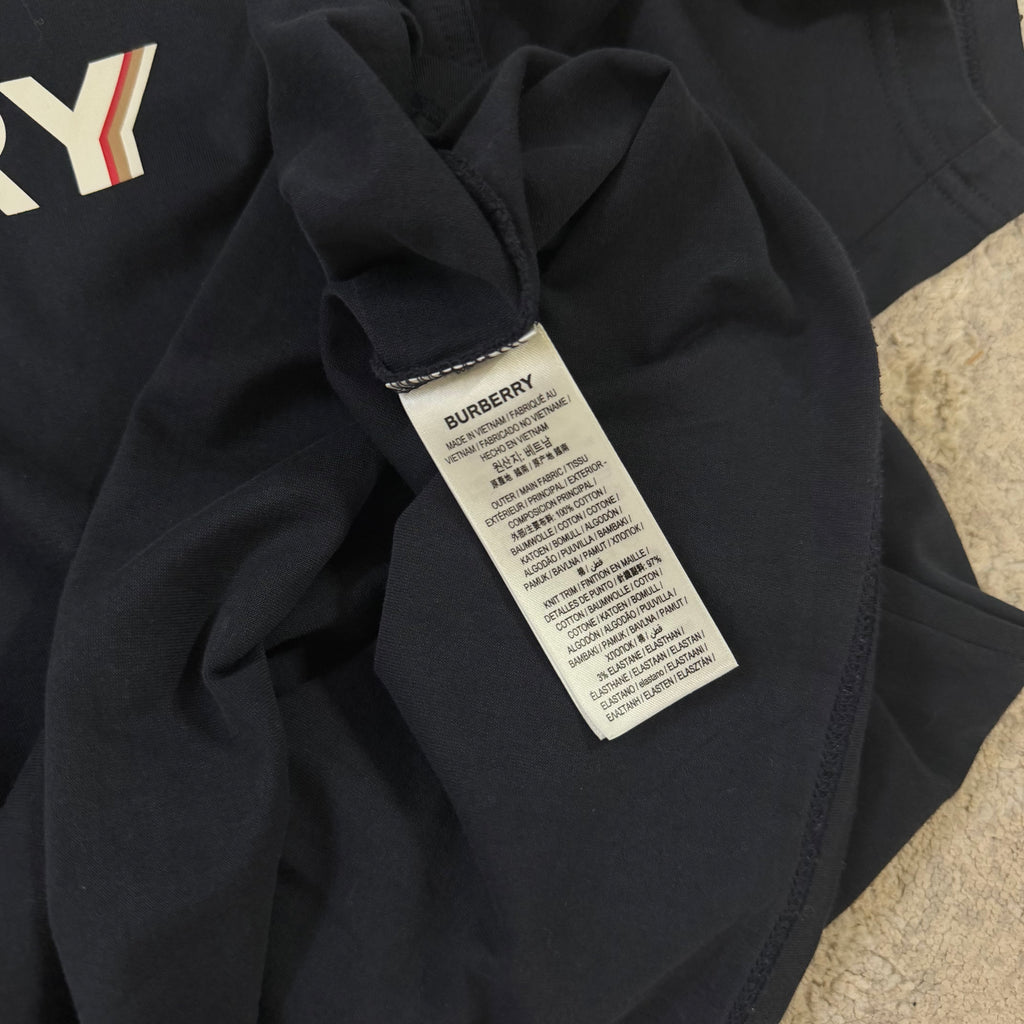 Burberry Navy Print T-Shirt - M/L 21.5’’