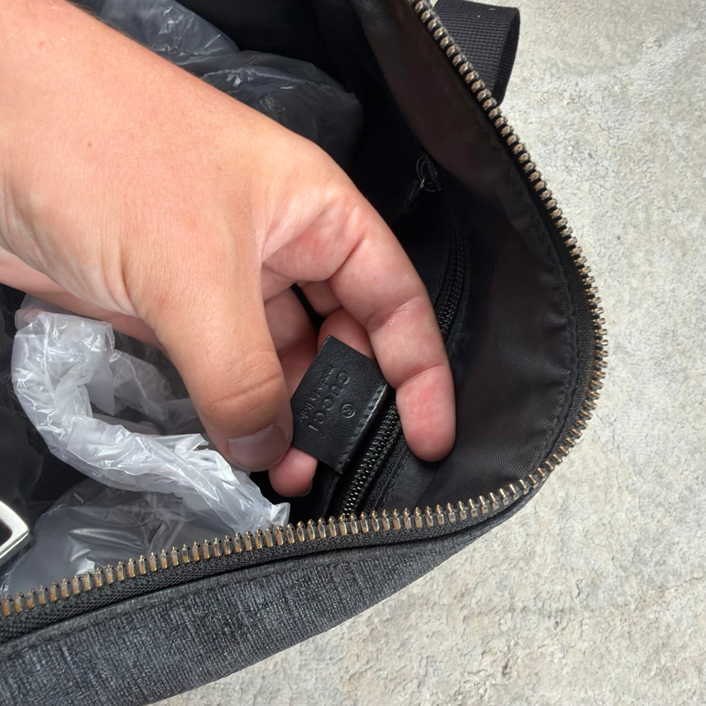 Gucci Black Monogram Messenger Bag