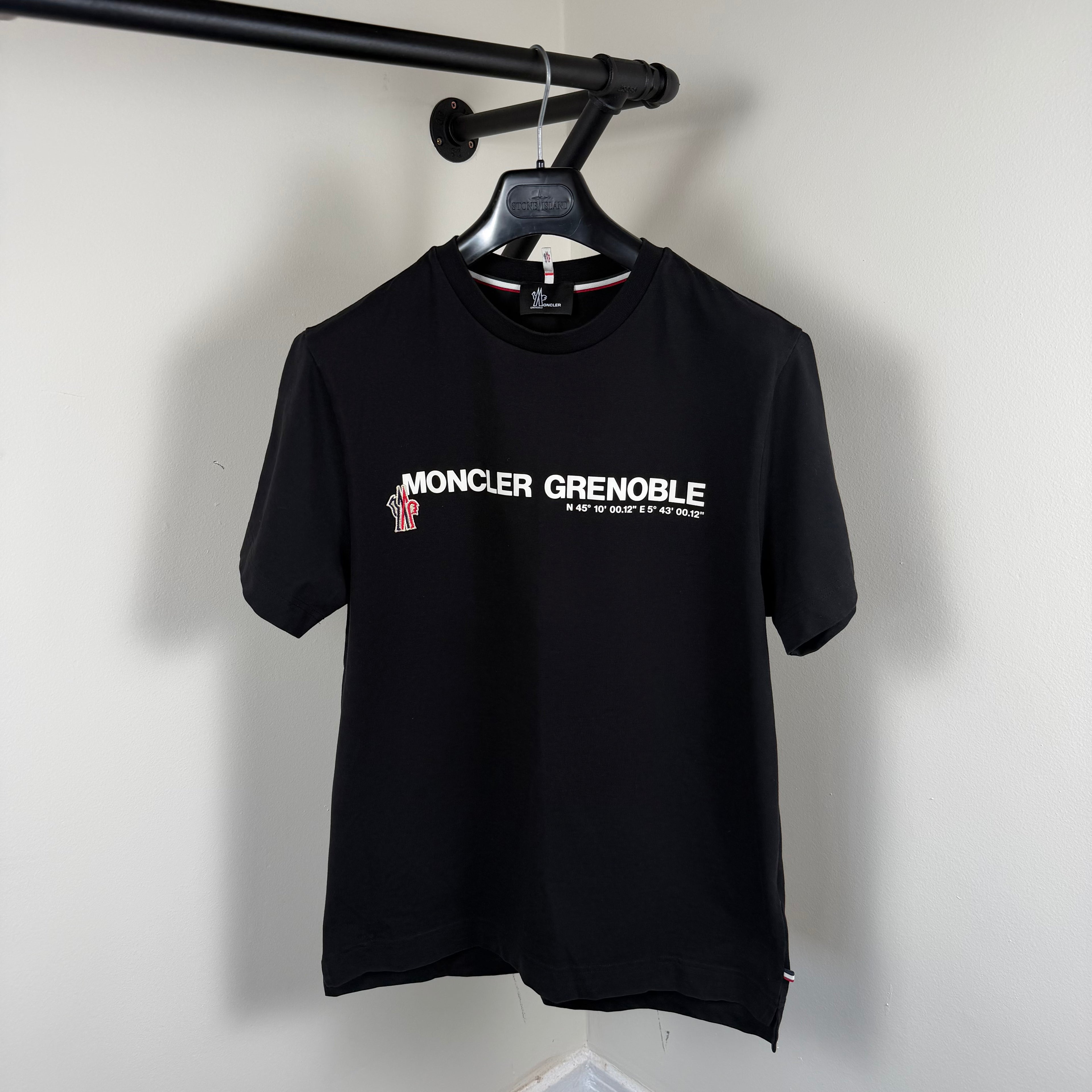 Moncler Black Grenoble T-Shirt - Medium 19.5’’