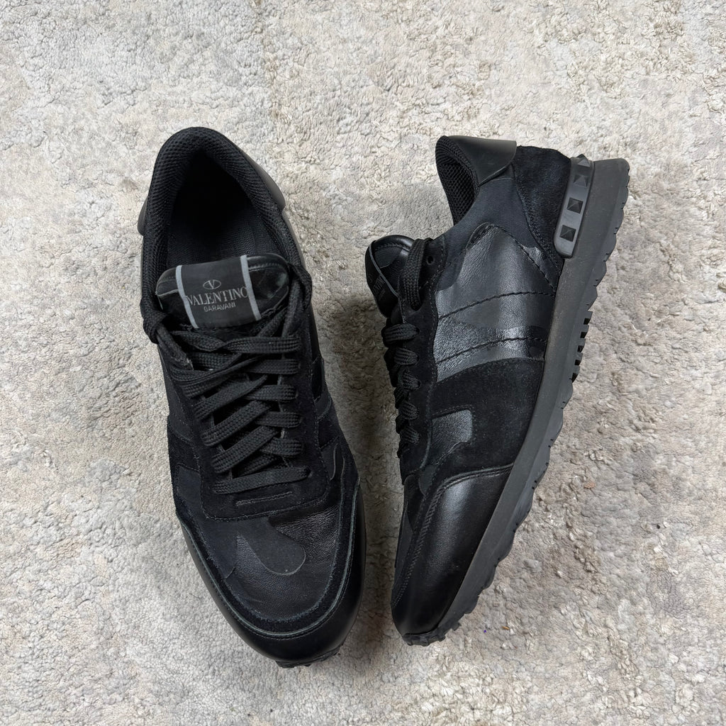 Valentino Garavani Triple Black Rockrunner Trainer’s - 8UK