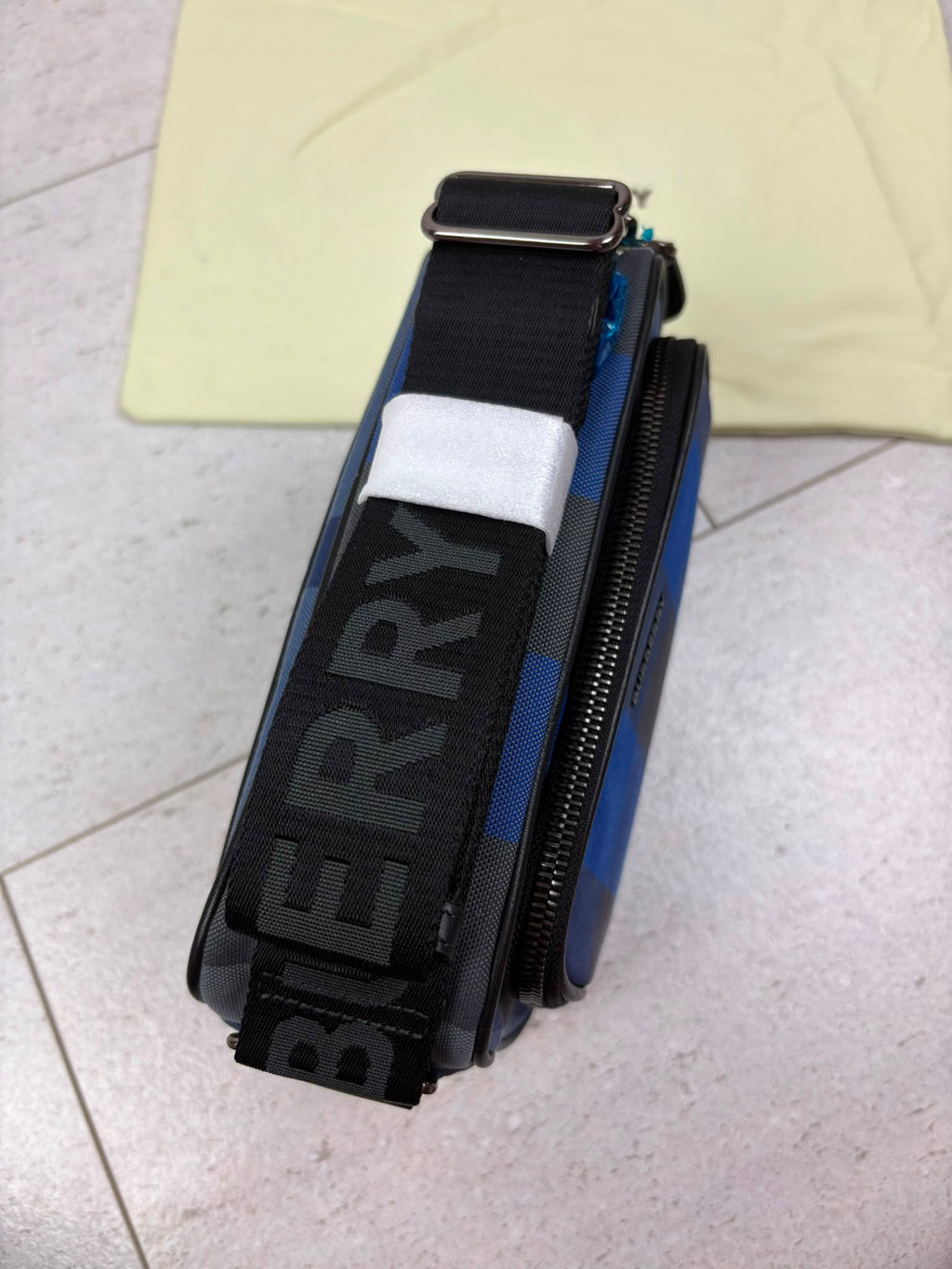 Burberry Check Bag Royal Blue - Brand New