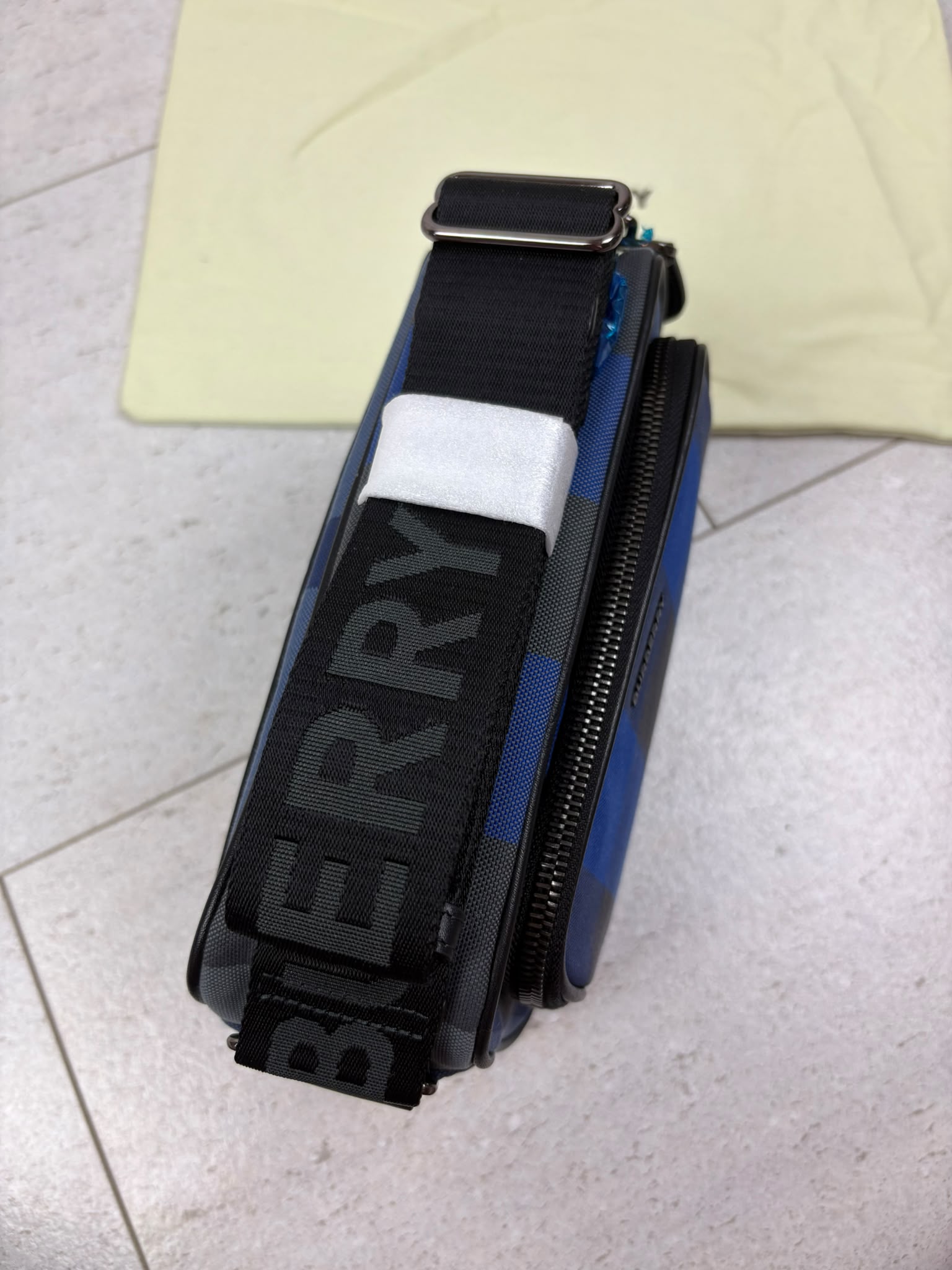 Burberry Check Bag Royal Blue - Brand New