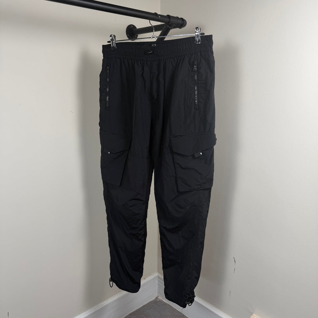 YELIR World Black Nylon Cargo Pants - Large