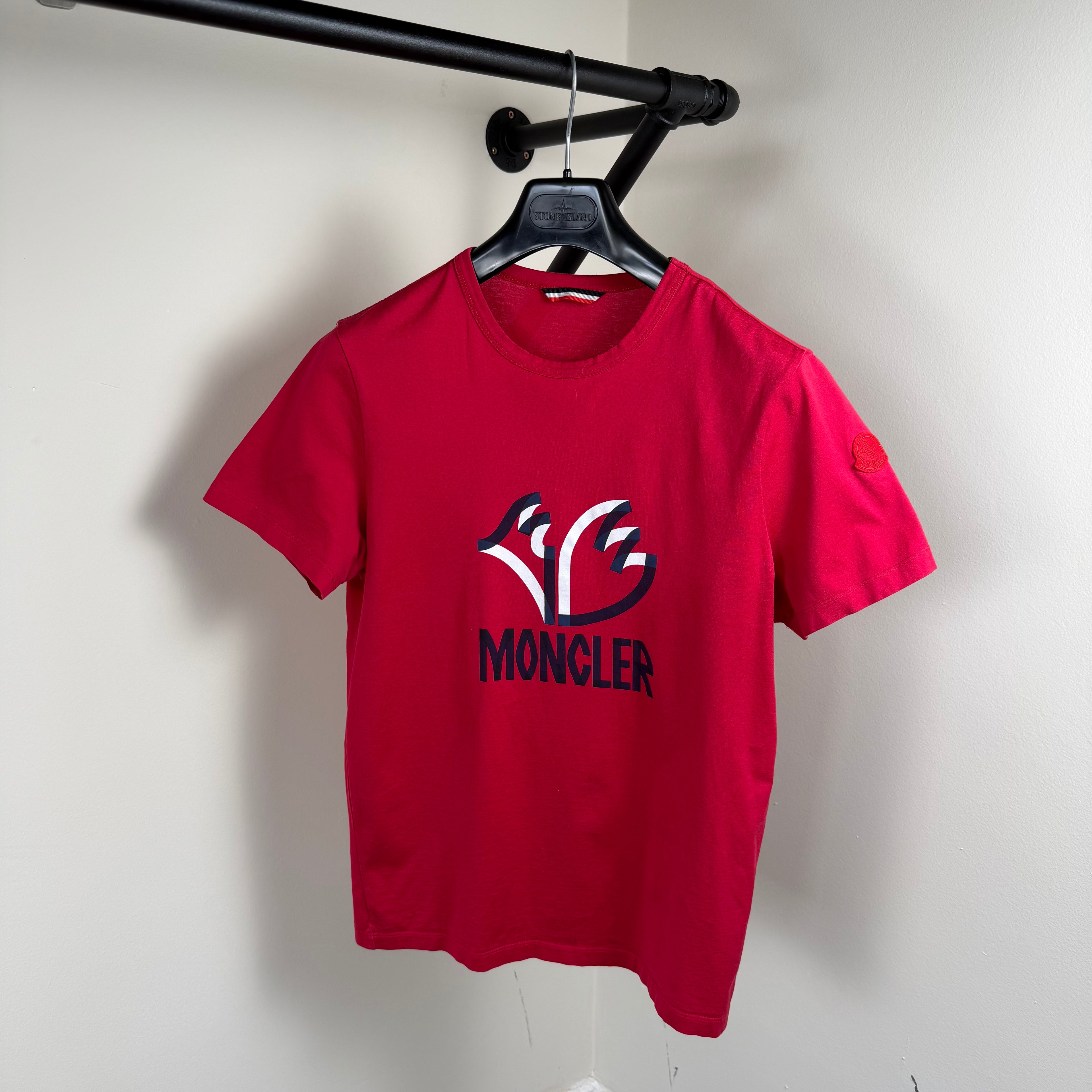 Moncler Red Graphic T-Shirt - Small 19’’