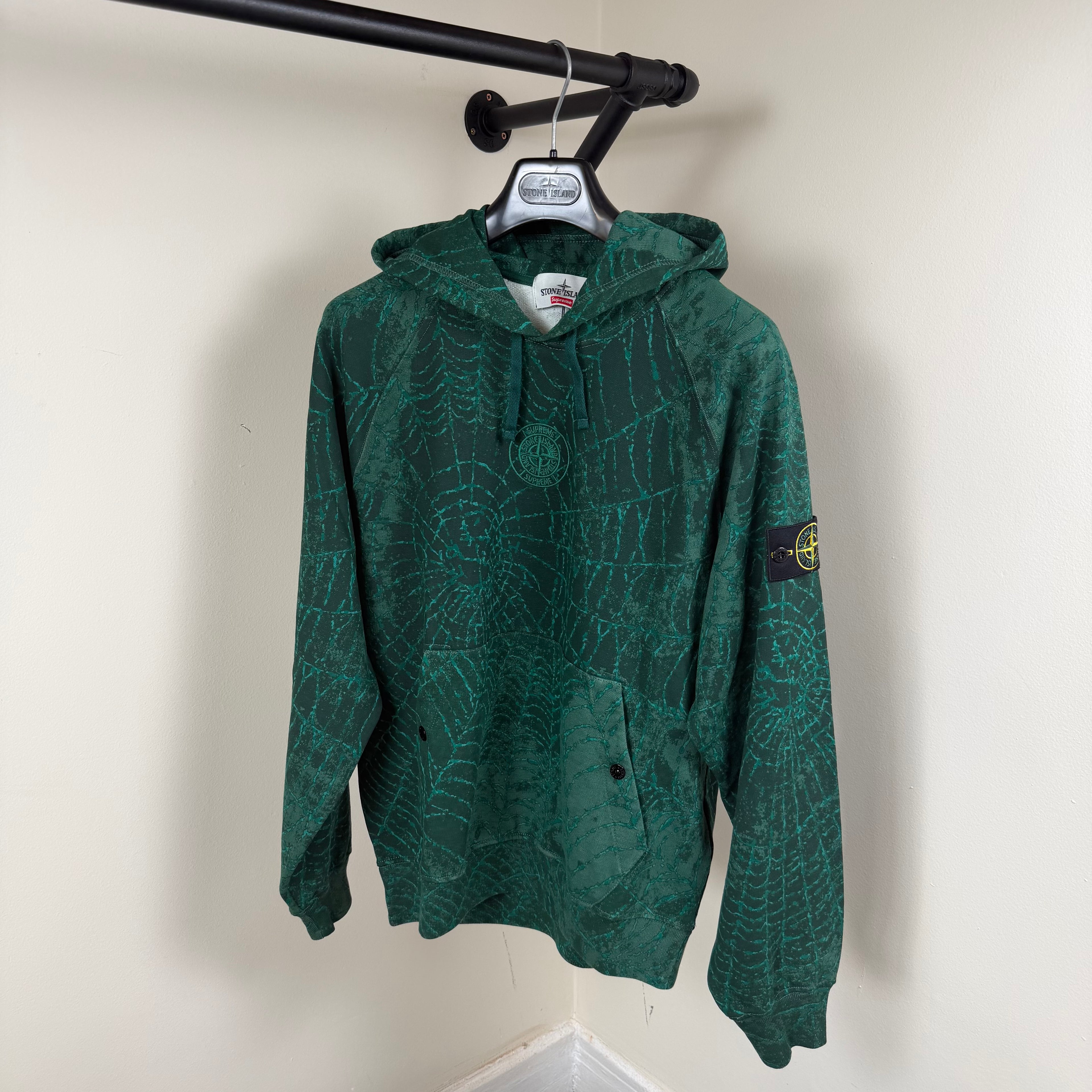 Stone Island x Supreme FW23 Hoodie - S Fit Medium