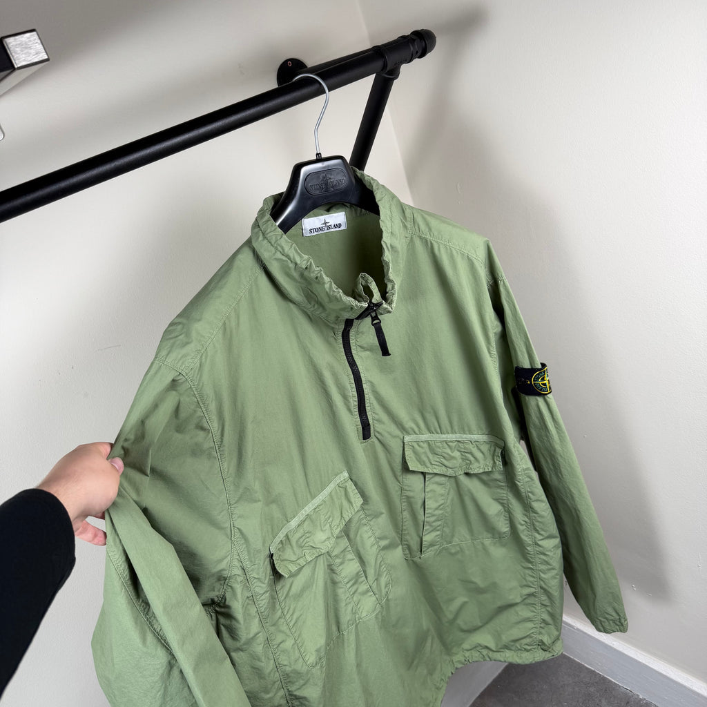 Stone Island 1/4 Zip Green Smock - 3XL 28’’