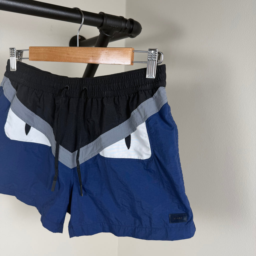 Fendi Bug Eye Blue Swimming Shorts - Small