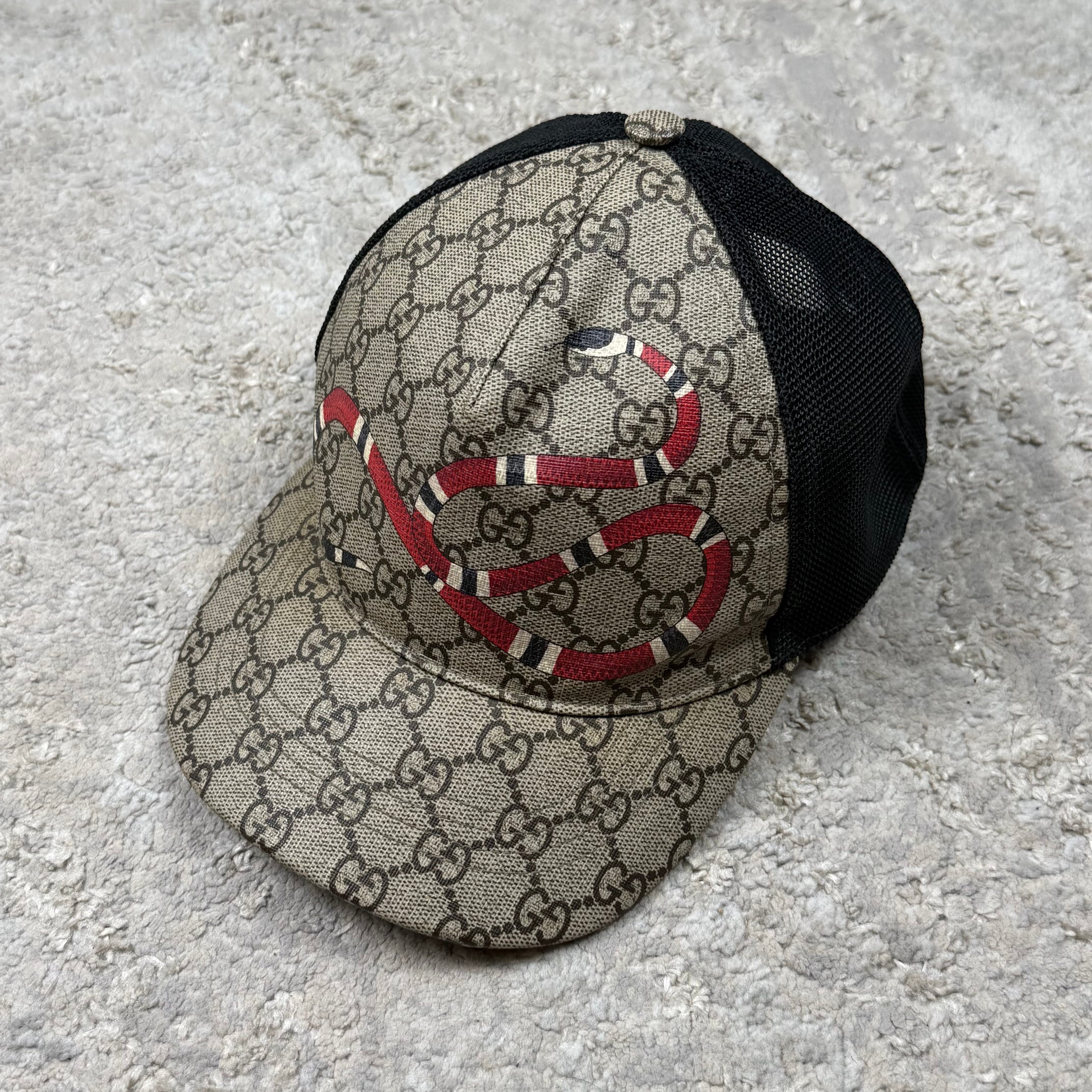 Gucci Biege Snake Baseball Cap - Small (57cm)
