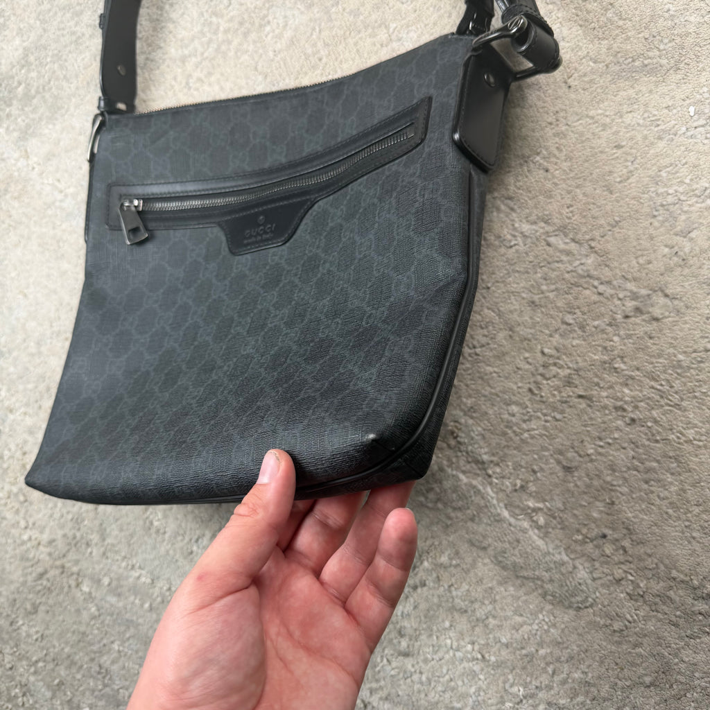 Gucci GG Grey Messenger Bag - Larger Model
